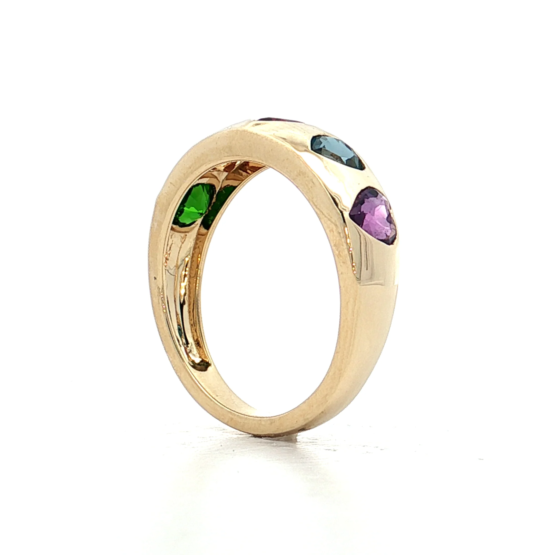 1.40 Heart Shaped Multi-Gemstone Ring in 14k - Image 5