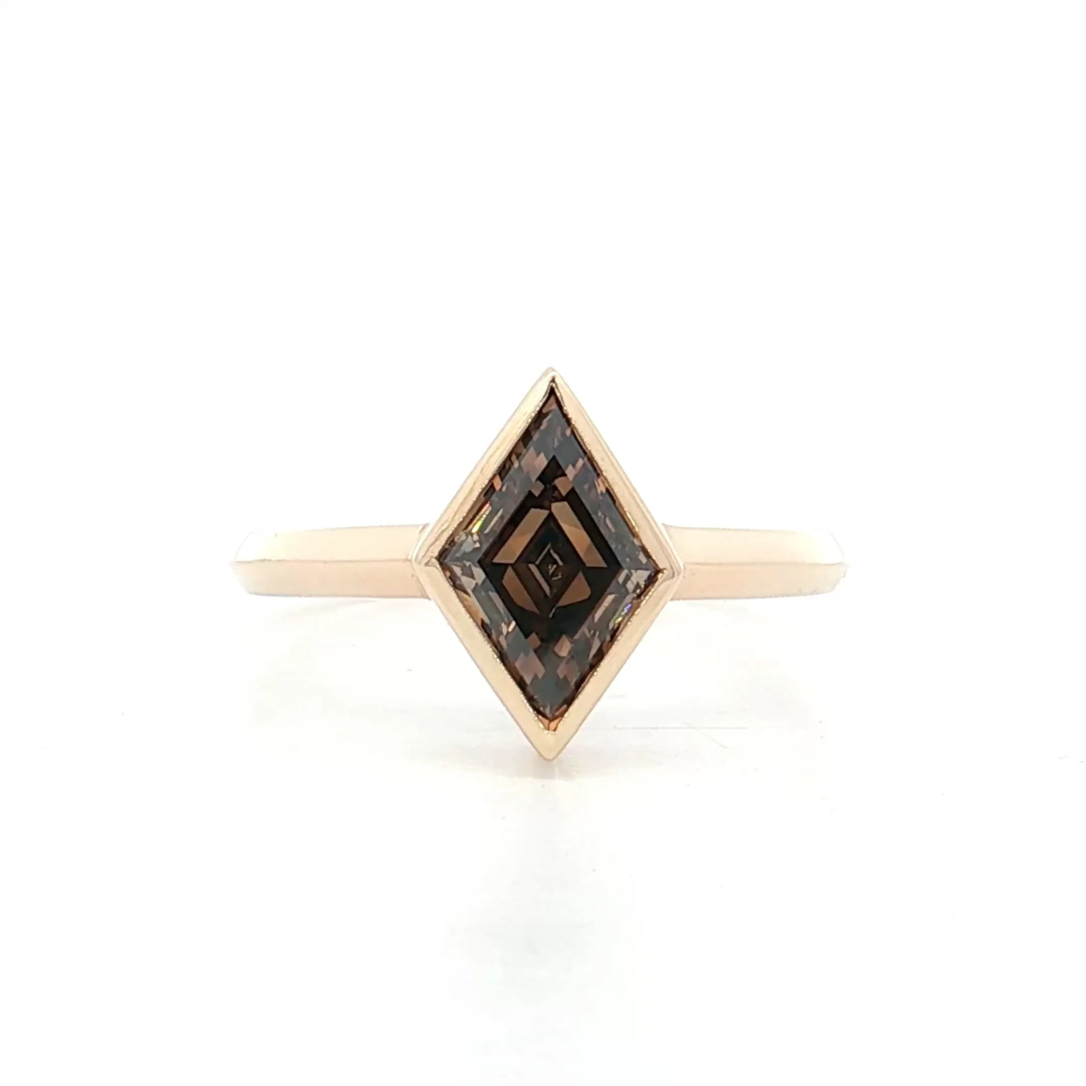 1.40 Lozenge Cut Diamond Engagement Ring 14k