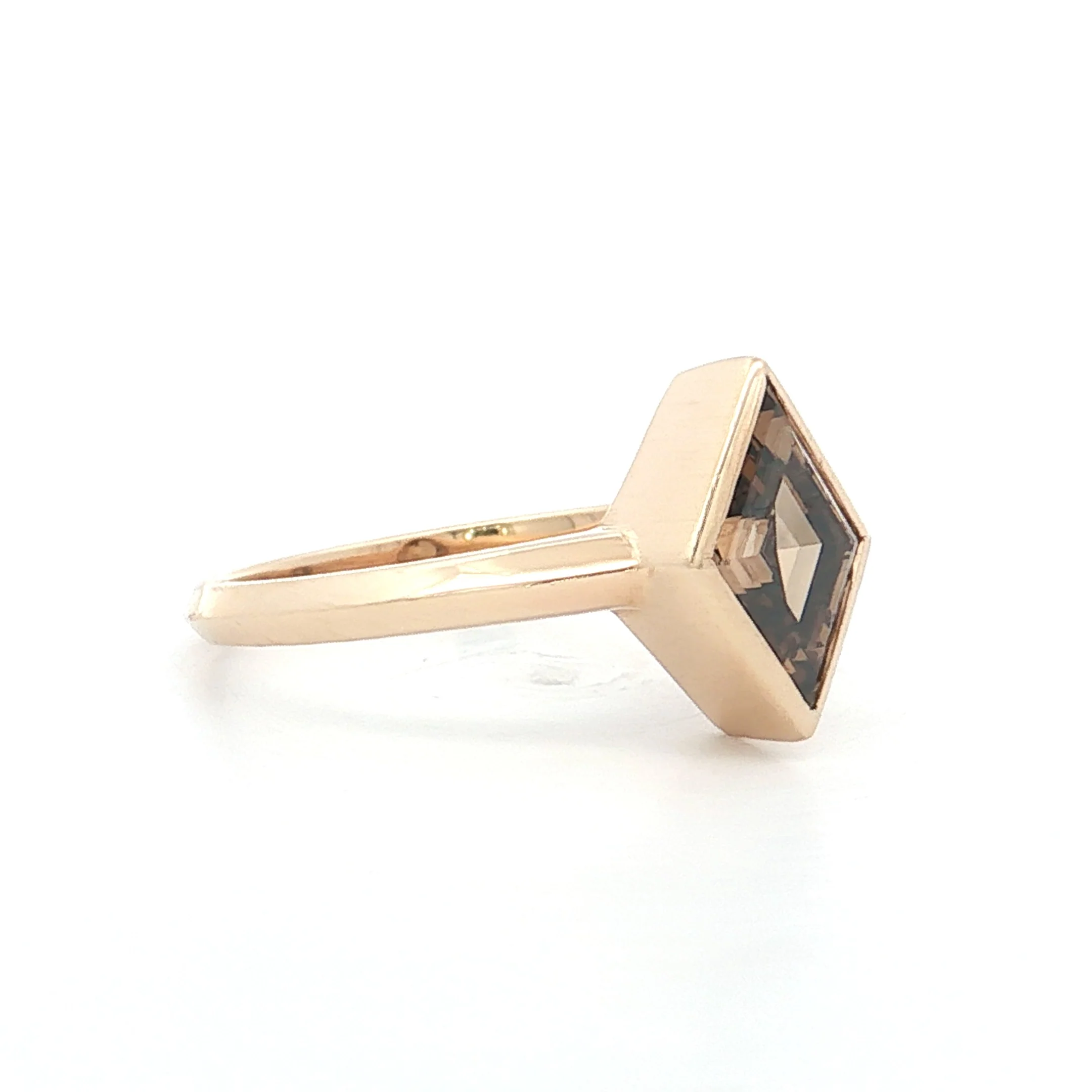 1.40 Lozenge Cut Diamond Engagement Ring 14k - Image 3