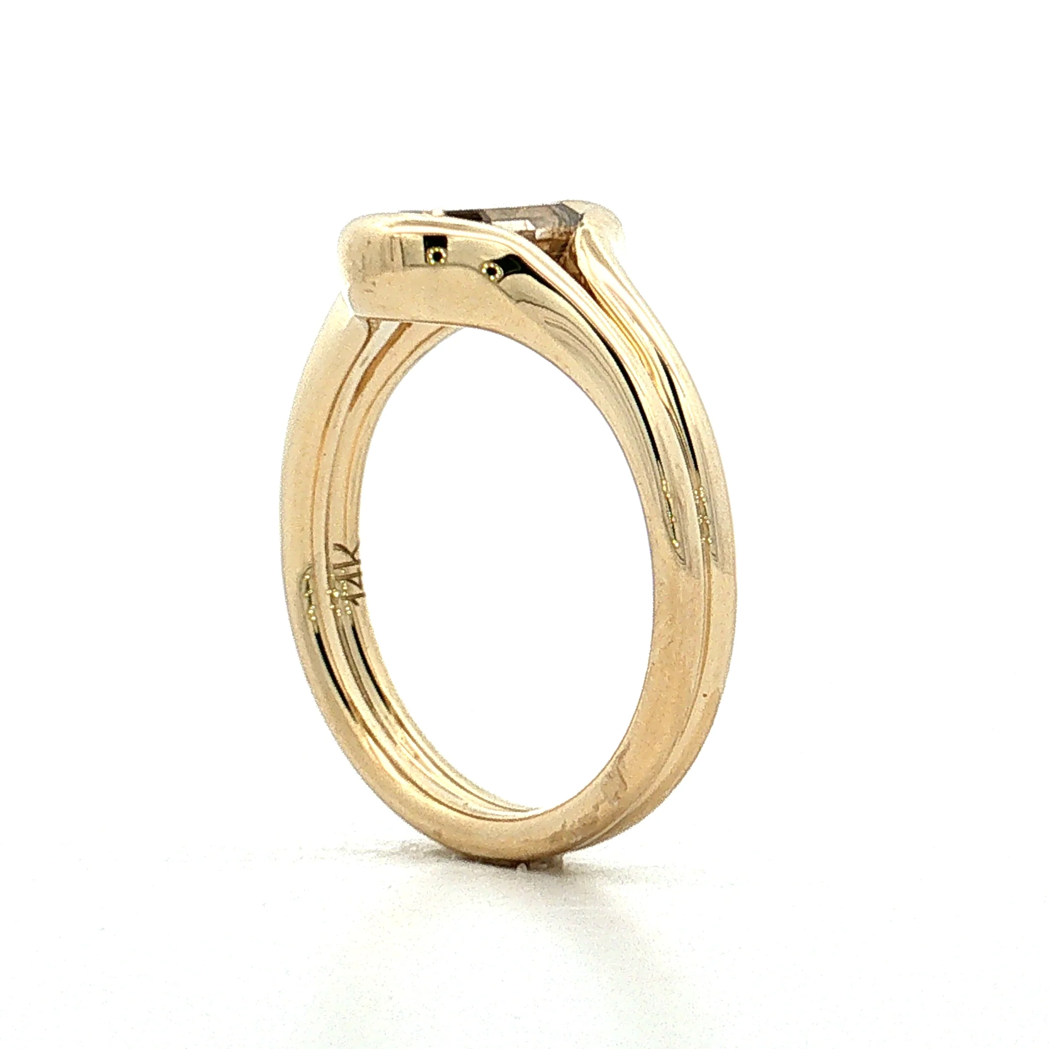 1.41 Step Cut Oval Diamond Engagement Ring 14k - Image 5