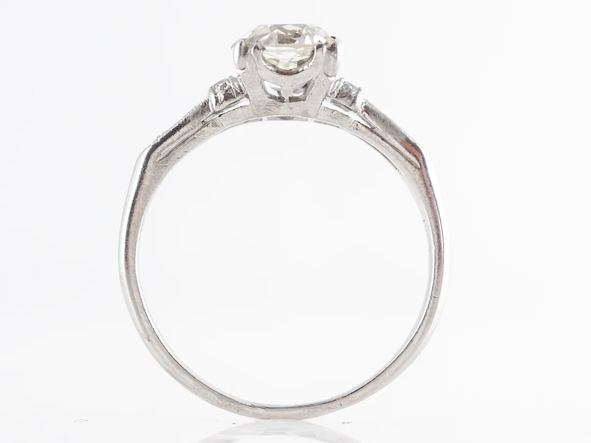 1.41 Vintage European Cut Diamond Engagement Ring - Image 5