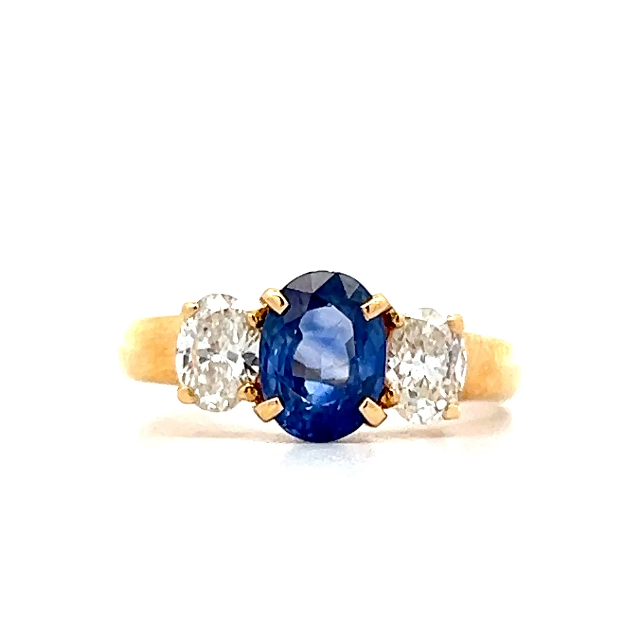 1.43 Sapphire & Diamond Engagement Ring in 18k