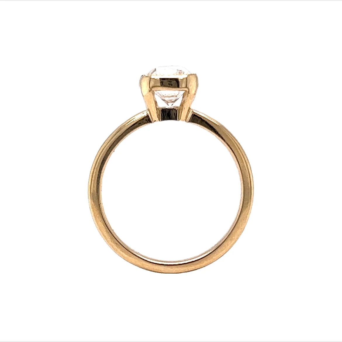 1.44 Cushion Cut Diamond Engagement Ring in 14k Yellow Gold - Image 4