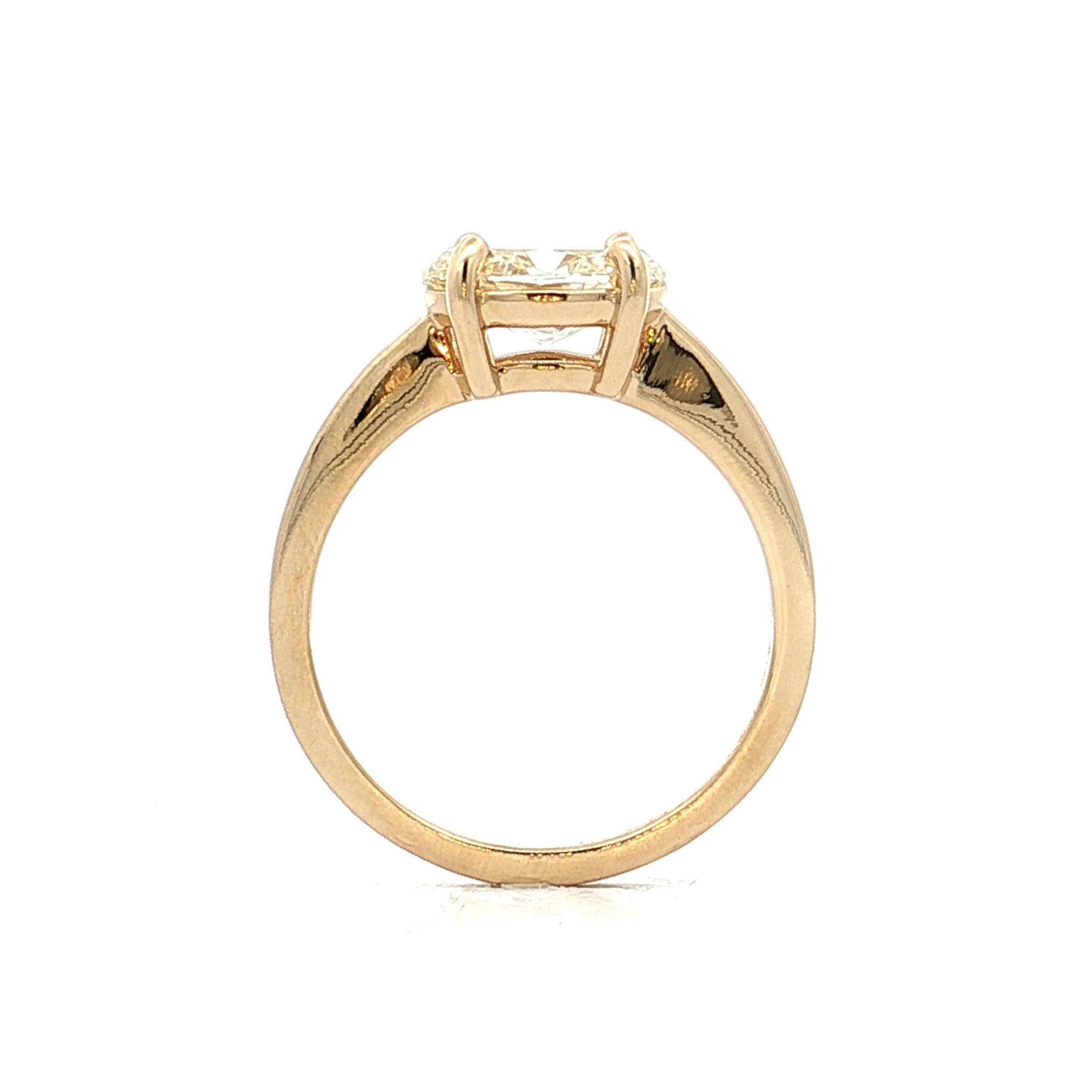 1.44 Oval East-West Diamond Engagement Ring 14k - Image 4