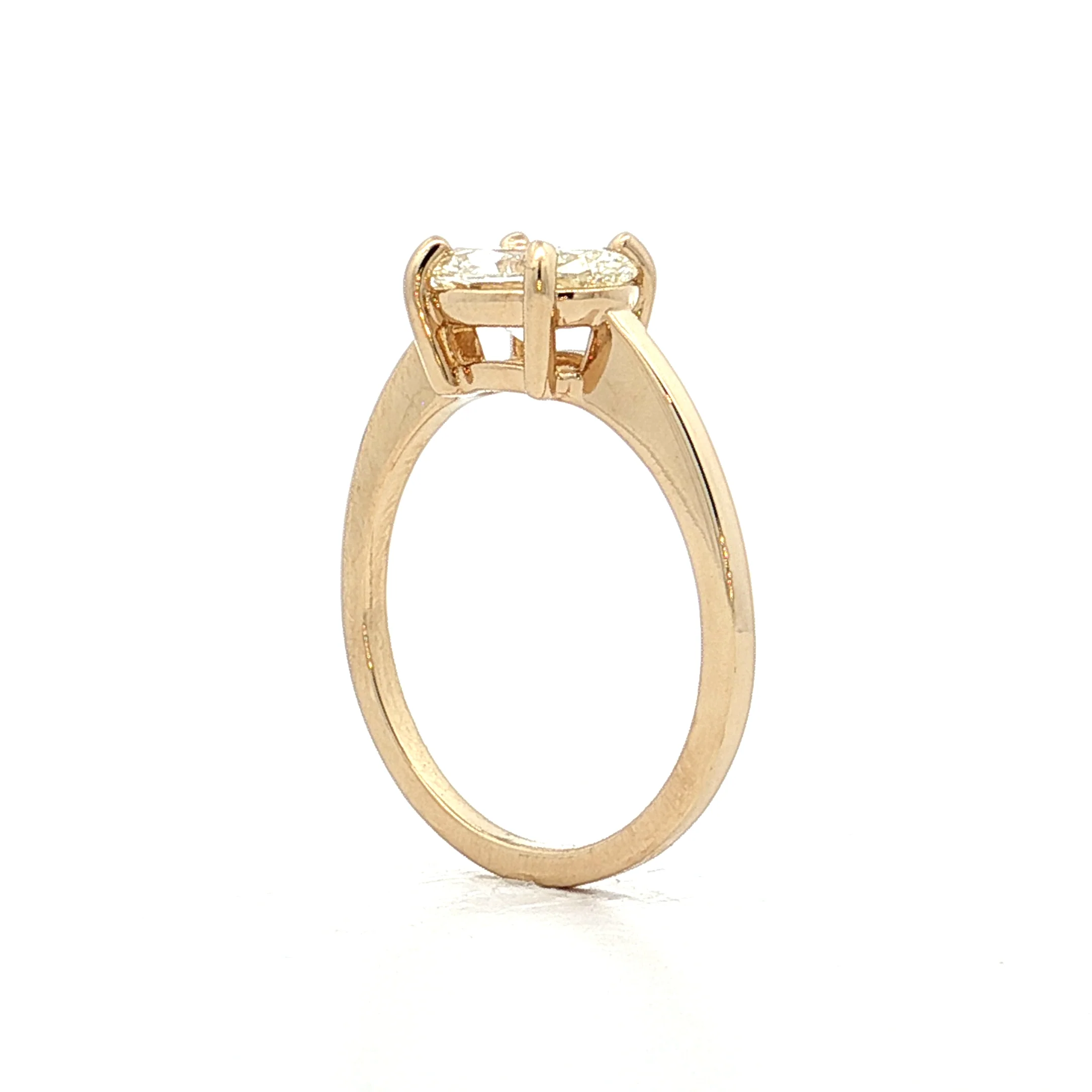 1.44 Oval East-West Diamond Engagement Ring 14k - Image 5
