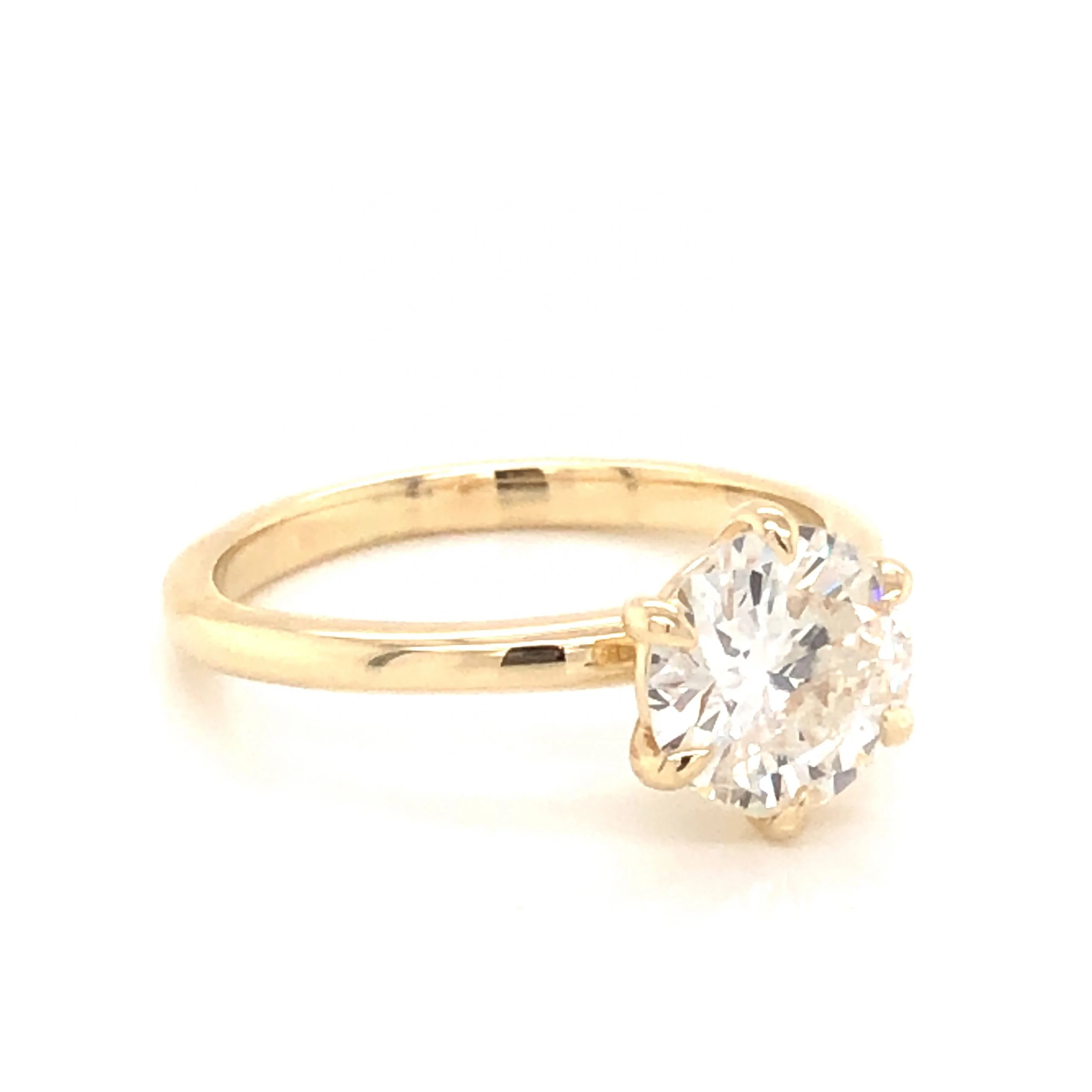 1.44 Solitaire Diamond Engagement Ring in 14K Yellow Gold - Image 3