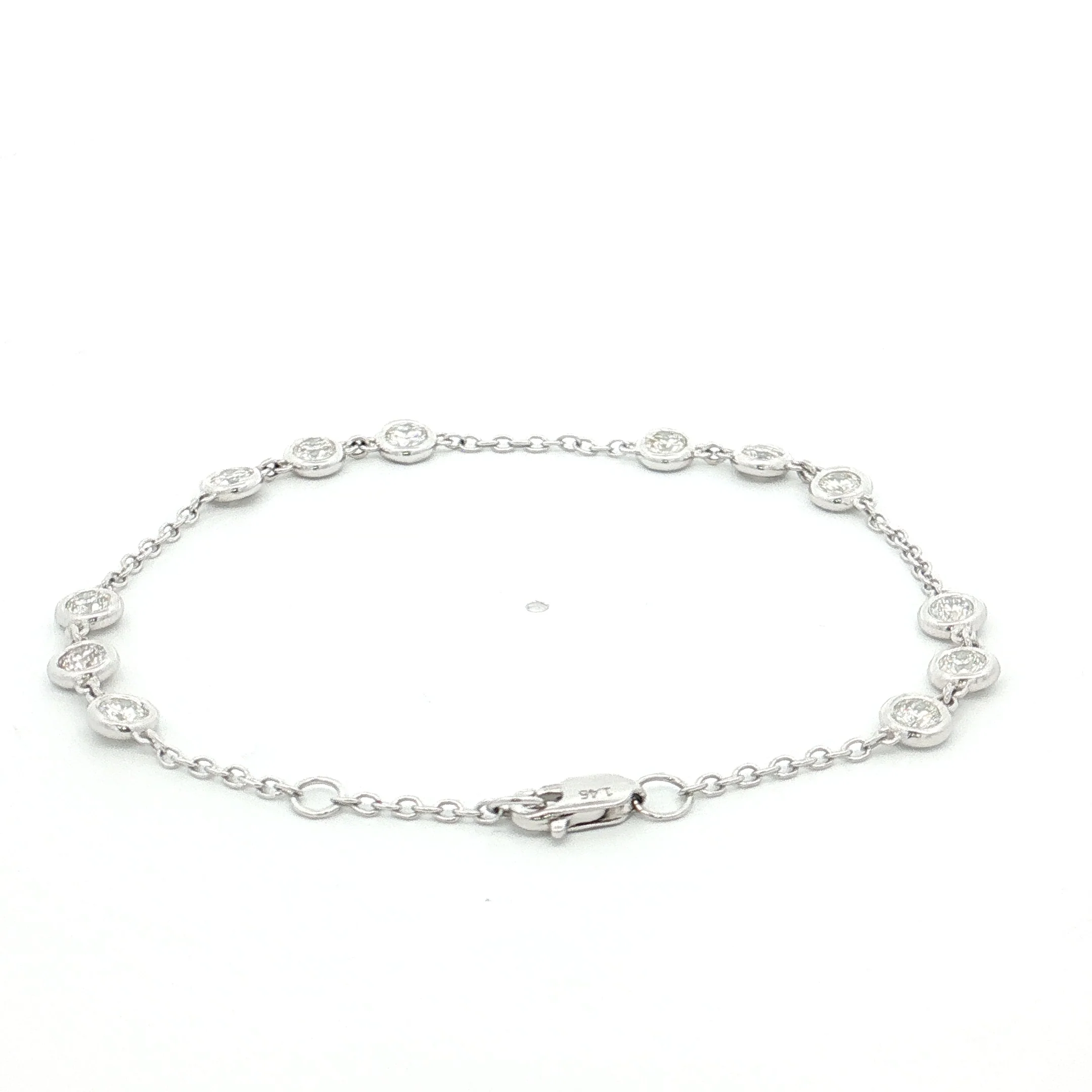 1.46 Diamond By The Yard Bracelet 14k White Gold - Image 4