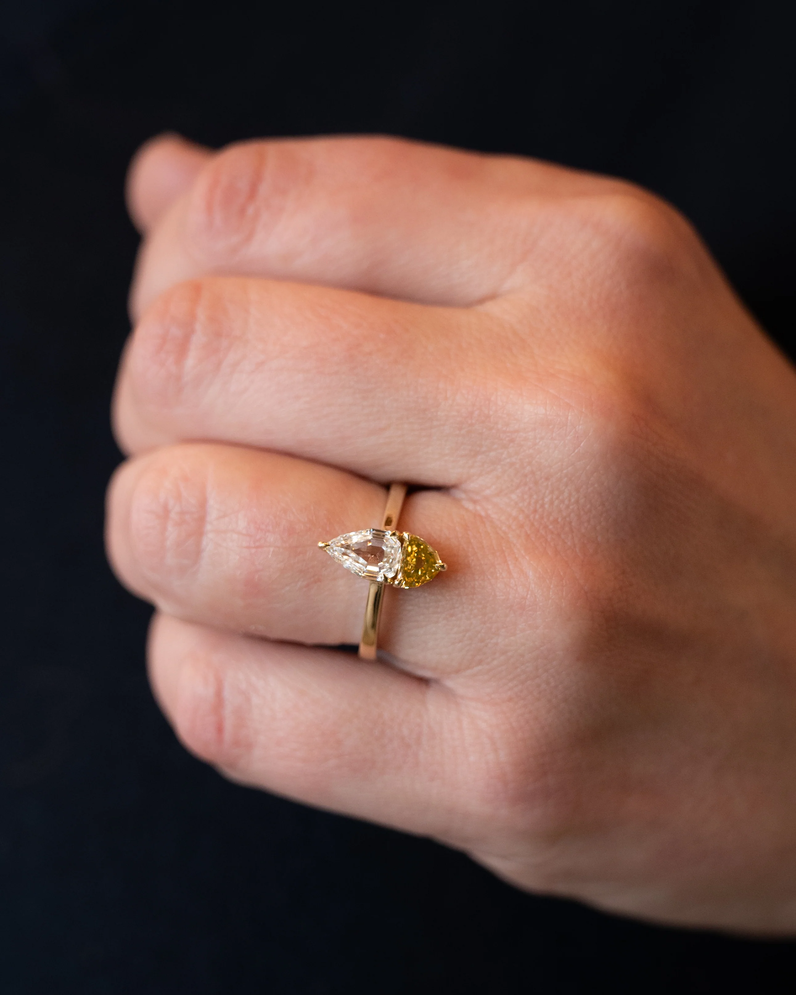 1.46 Toi Et Moi Diamond Engagement Ring in 14k - Image 7