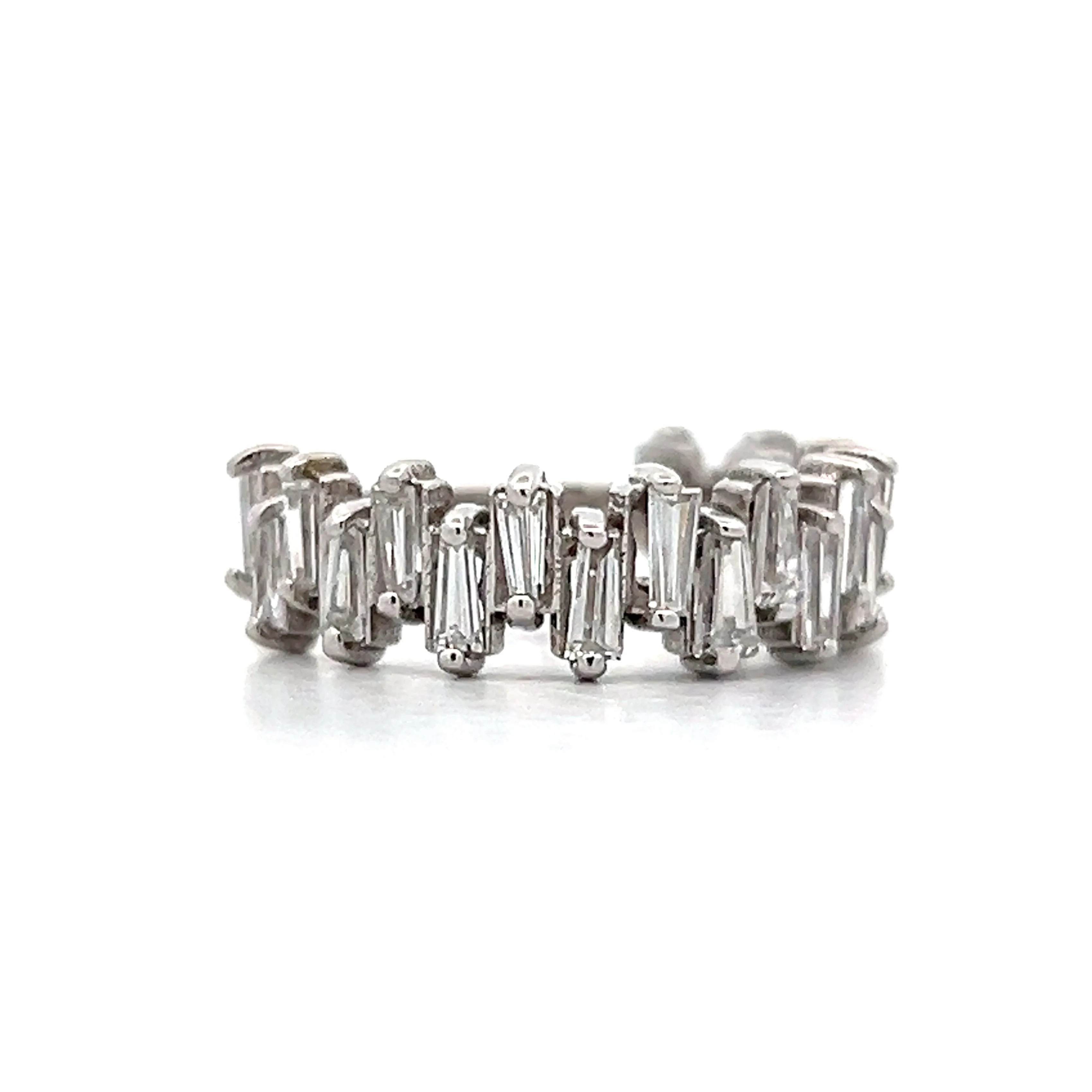 1.47 Baguette Diamond Ring in 14k White Gold - Image 3