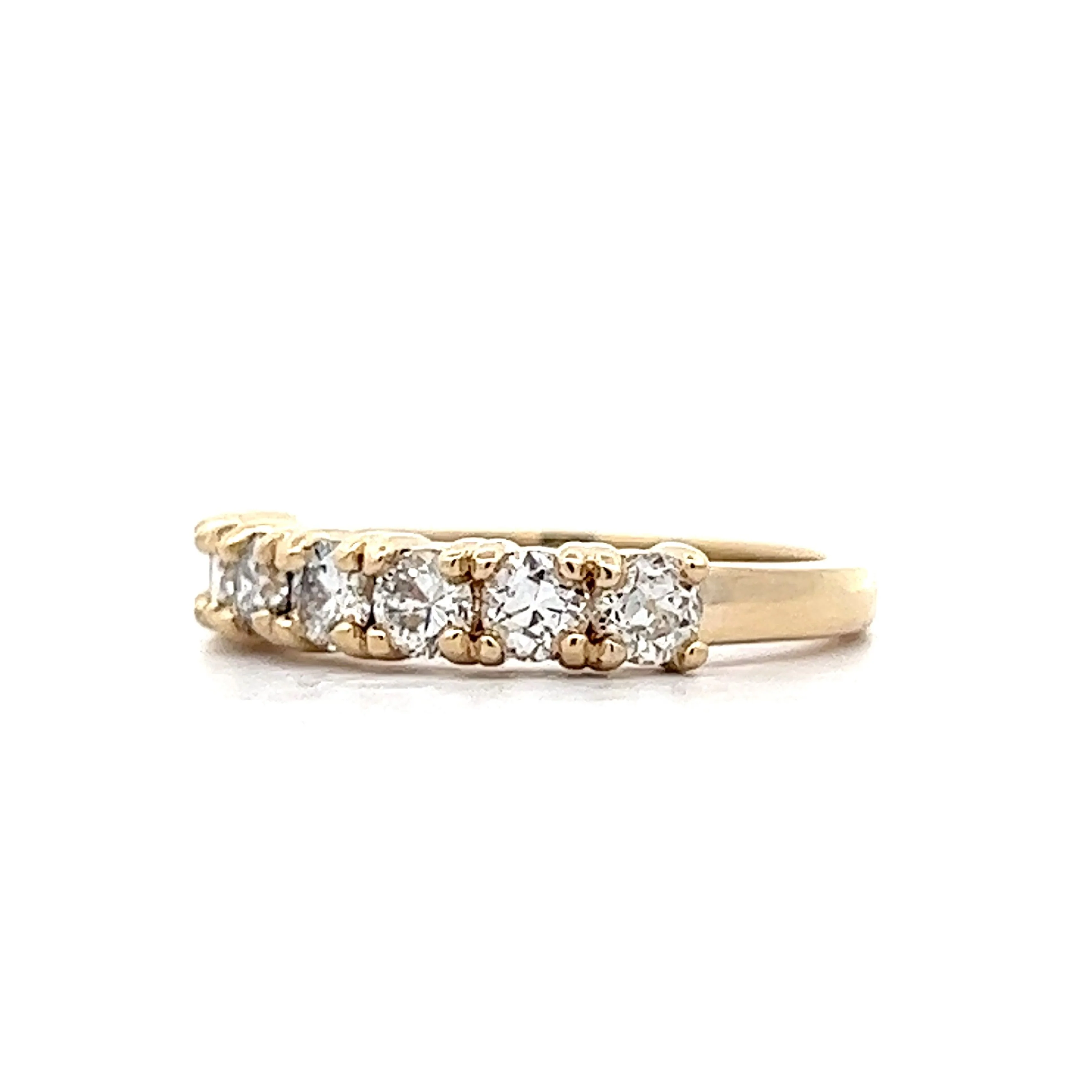 1.47 Round Brilliant Diamond Wedding Band in Yellow Gold - Image 2