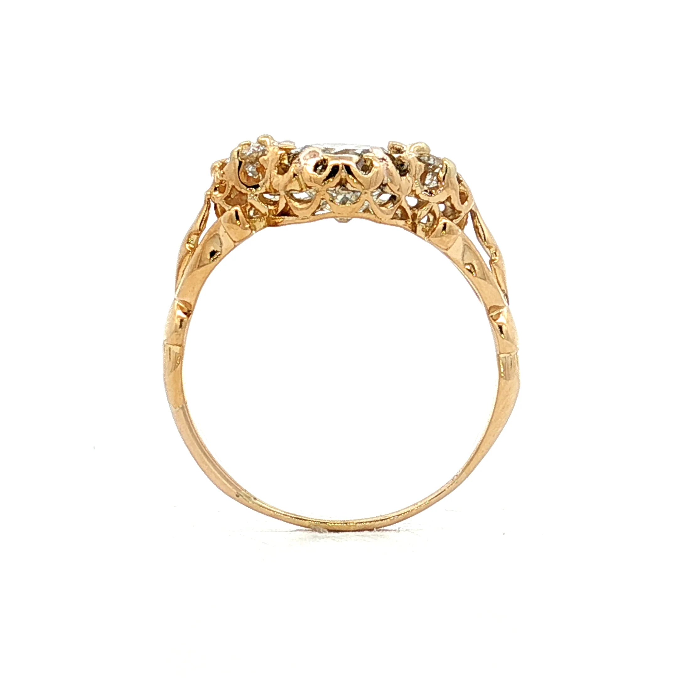 1.48 Antique Old European Diamond Engagement Ring 18k - Image 4