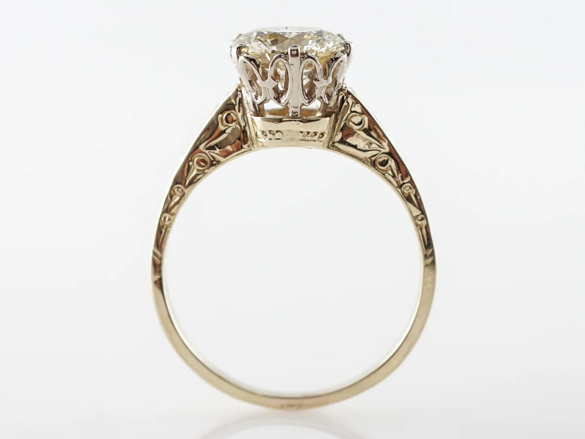 1.5 Carat Solitaire Diamond Art Deco Engagement Ring - Image 4