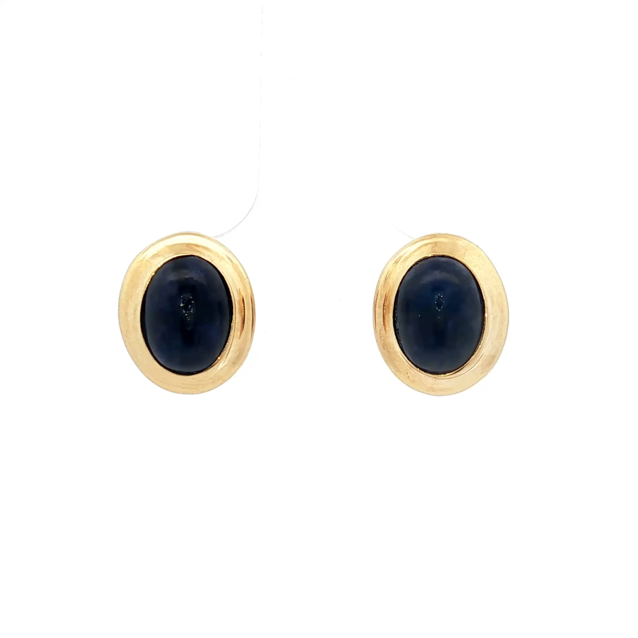 1.50 Cabachon Lapis Lazuli Stud Earrings in 14k