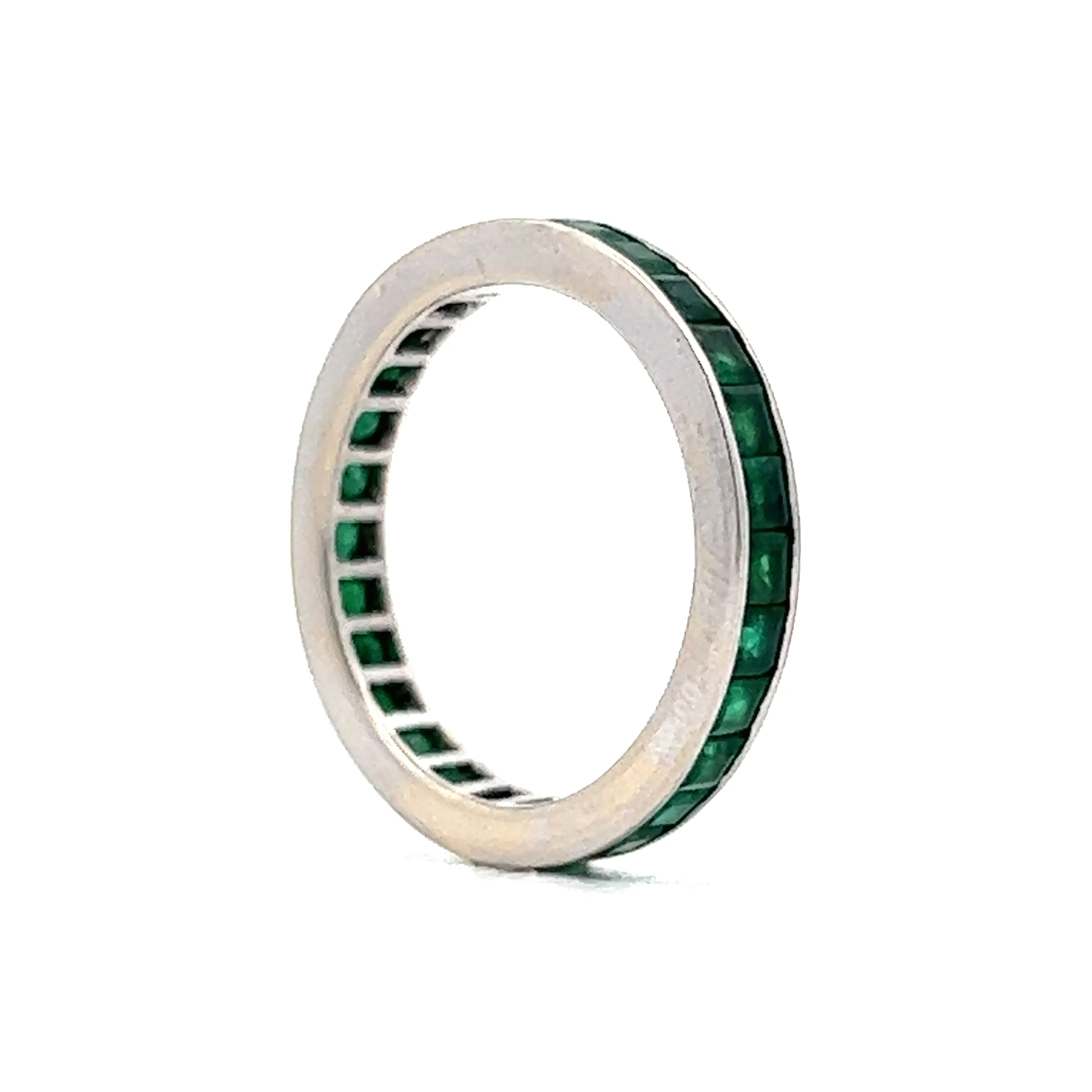 1.50 Emerald Eternity Wedding Band in 18k White Gold - Image 5