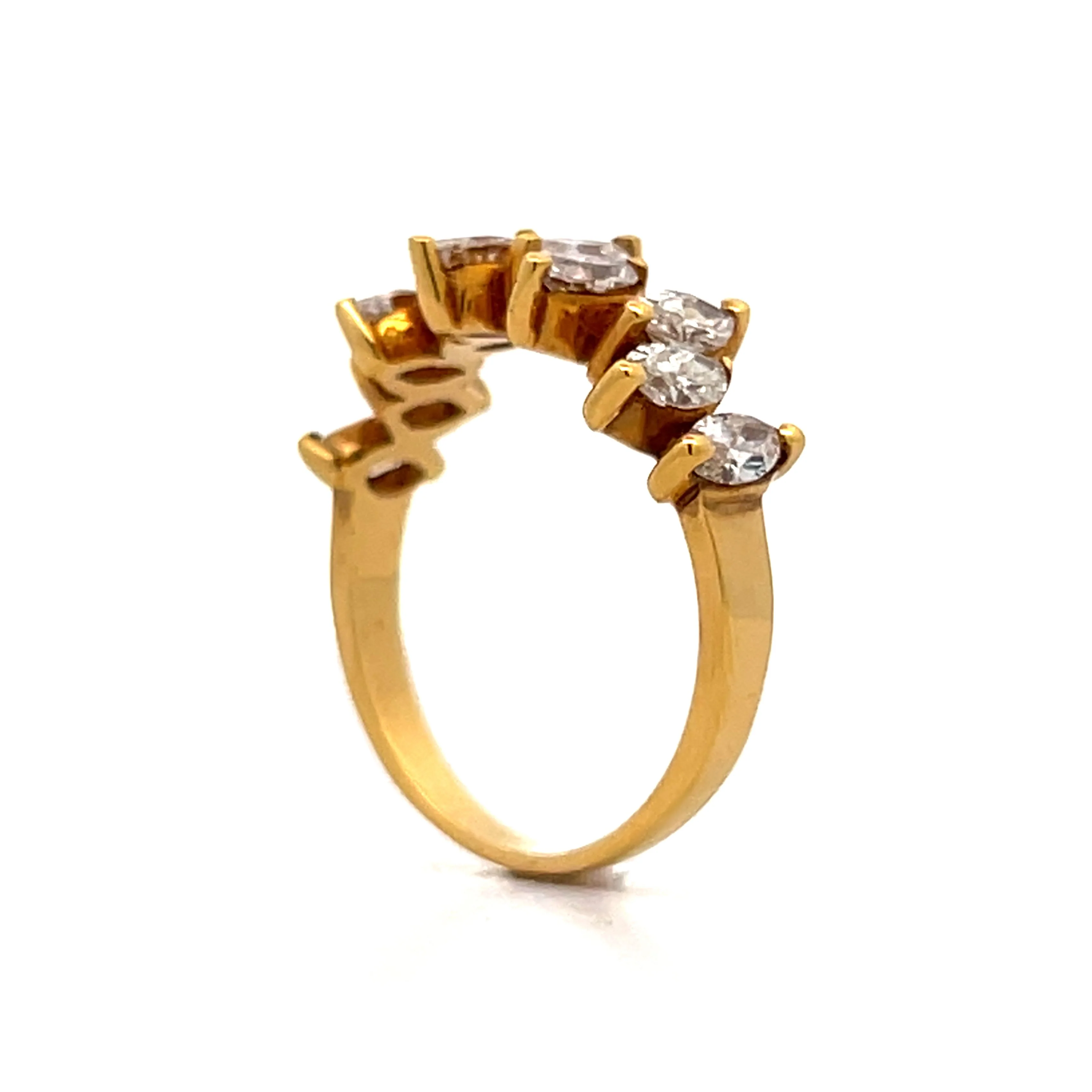 1.50 Marquis Cut Diamond Stacking Band in 18k - Image 5