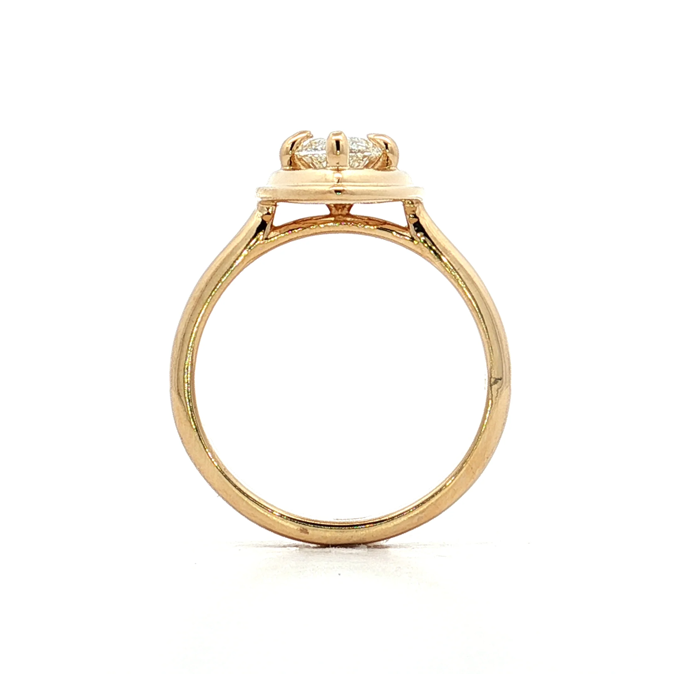 1.50 Marquise Cut Solitaire Diamond Engagement Ring 14k - Image 4