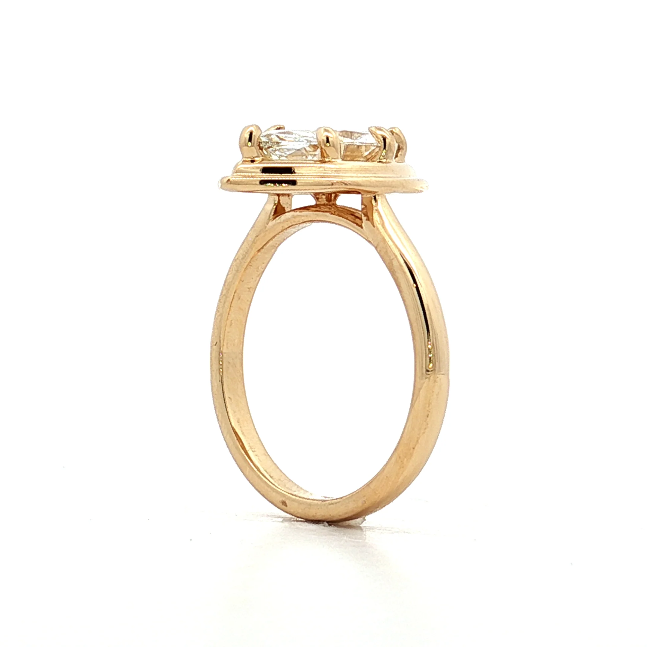1.50 Marquise Cut Solitaire Diamond Engagement Ring 14k - Image 5