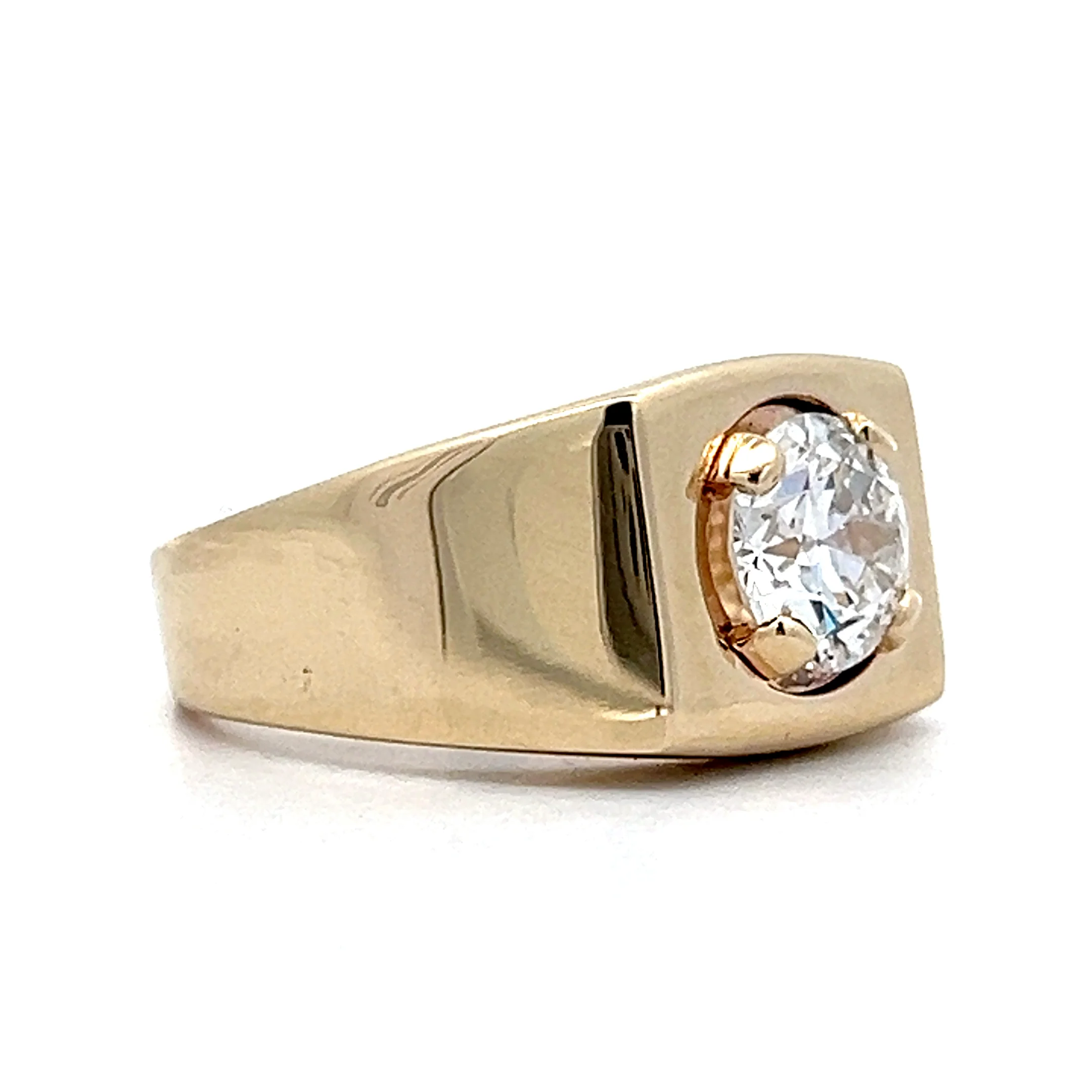 1.50 Old European Cut Diamond Engagement Ring in 14k Yellow Gold - Image 3