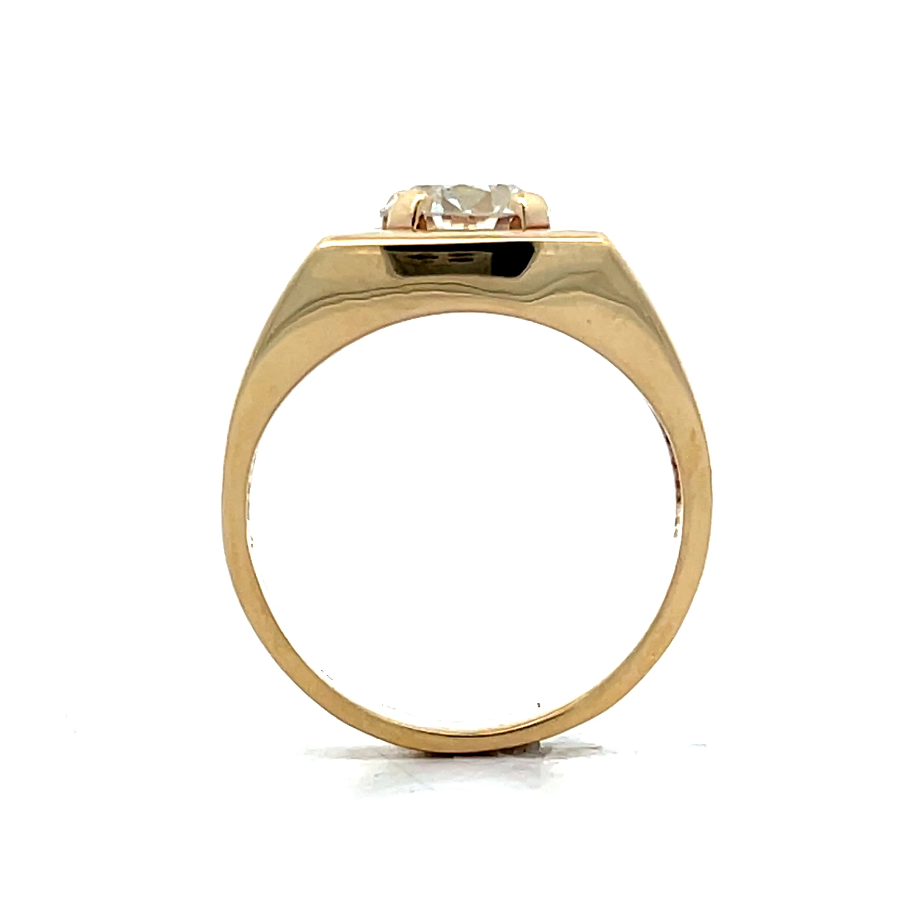 1.50 Old European Cut Diamond Engagement Ring in 14k Yellow Gold - Image 4