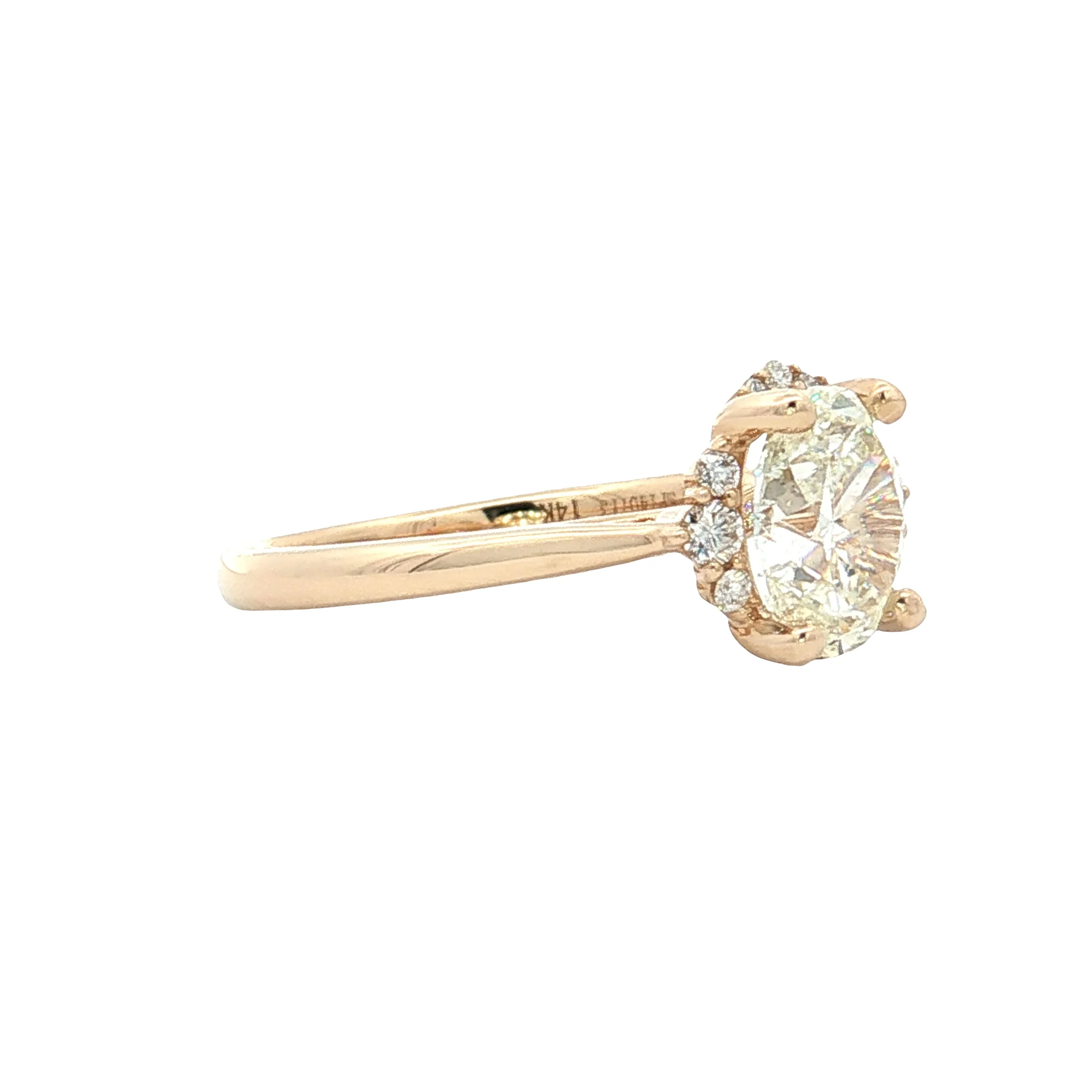 1.50 Oval Diamond Engagement Ring 14k Yellow Gold - Image 3