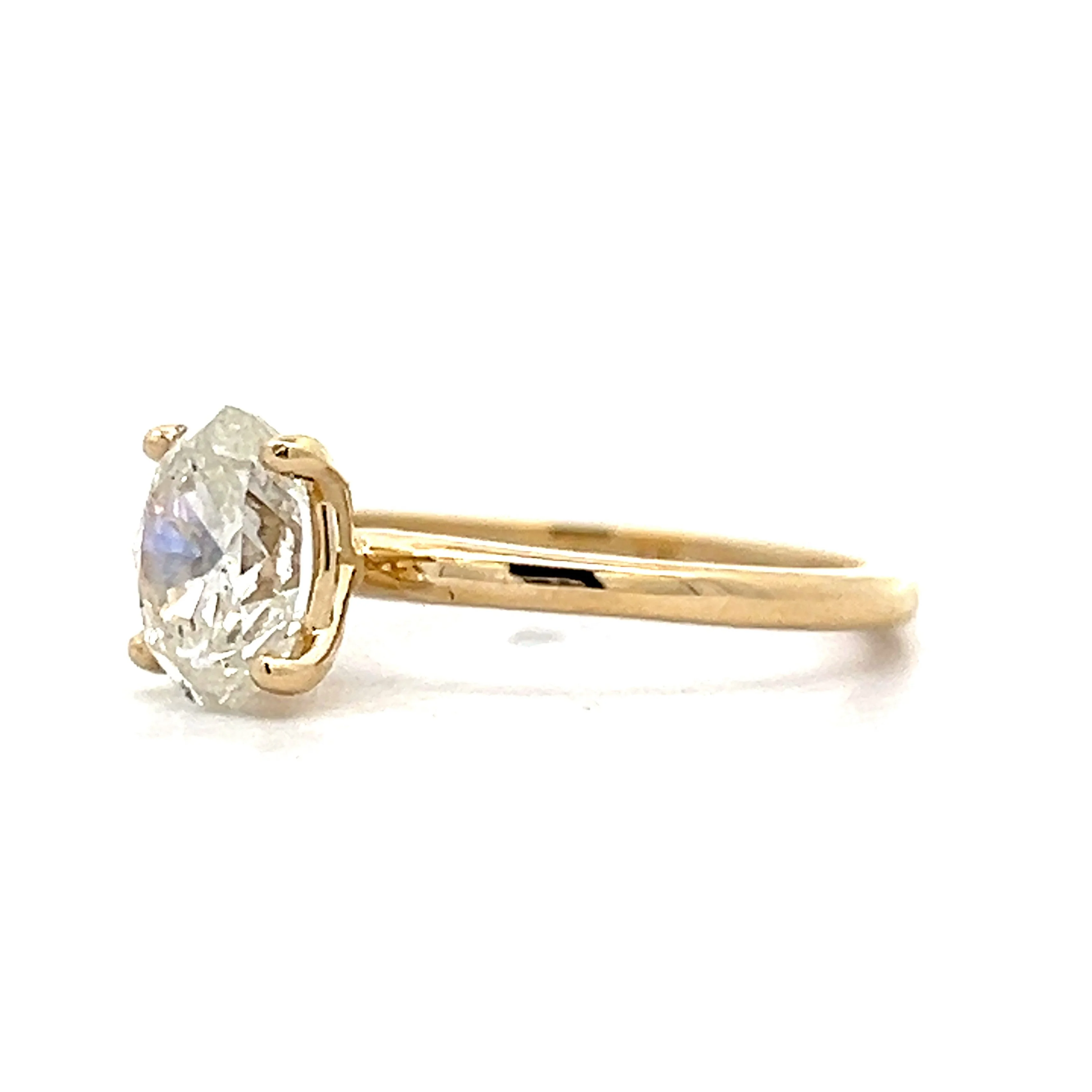 1.50 Oval Diamond Solitaire Engagement Ring in Yellow Gold - Image 2