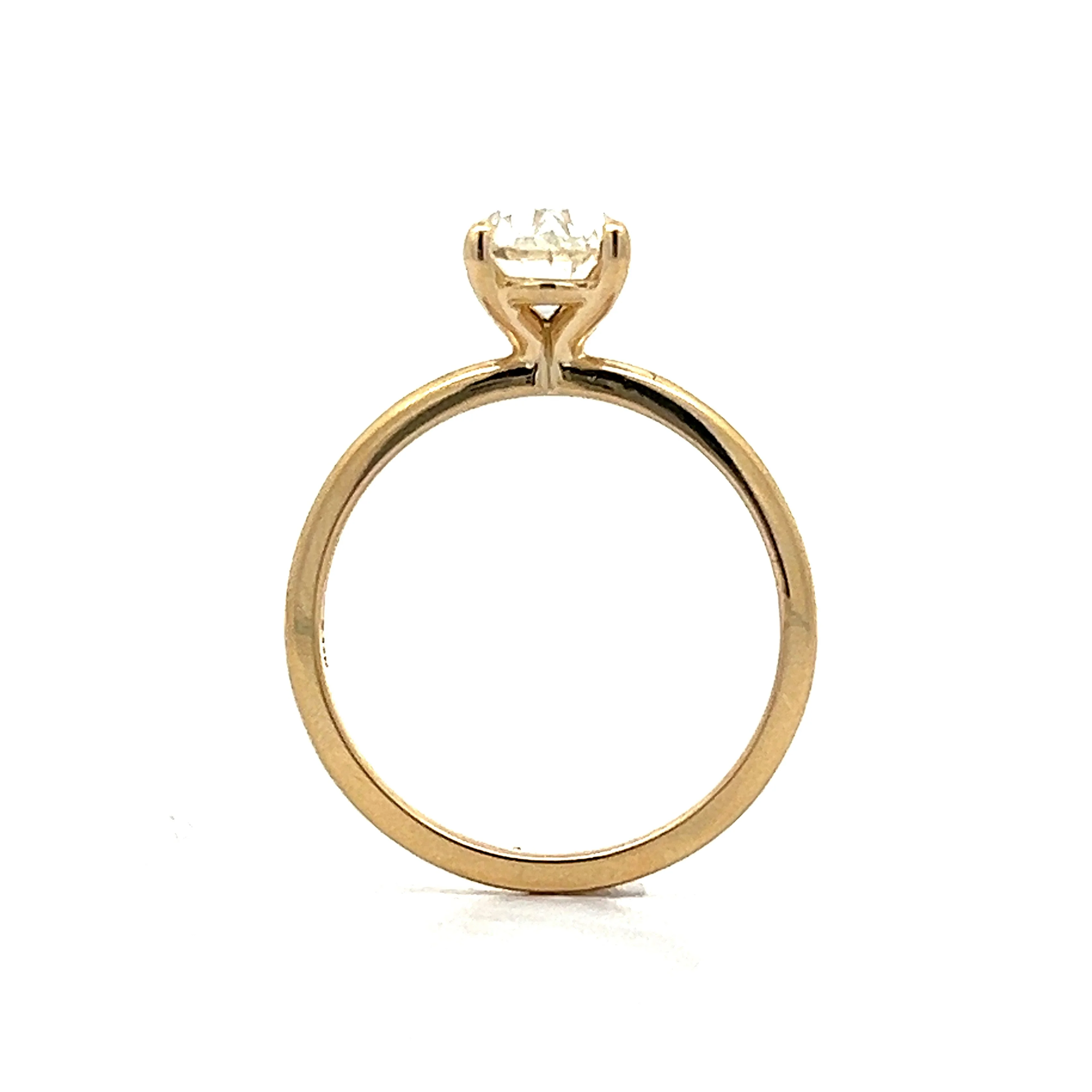 1.50 Oval Diamond Solitaire Engagement Ring in Yellow Gold - Image 4