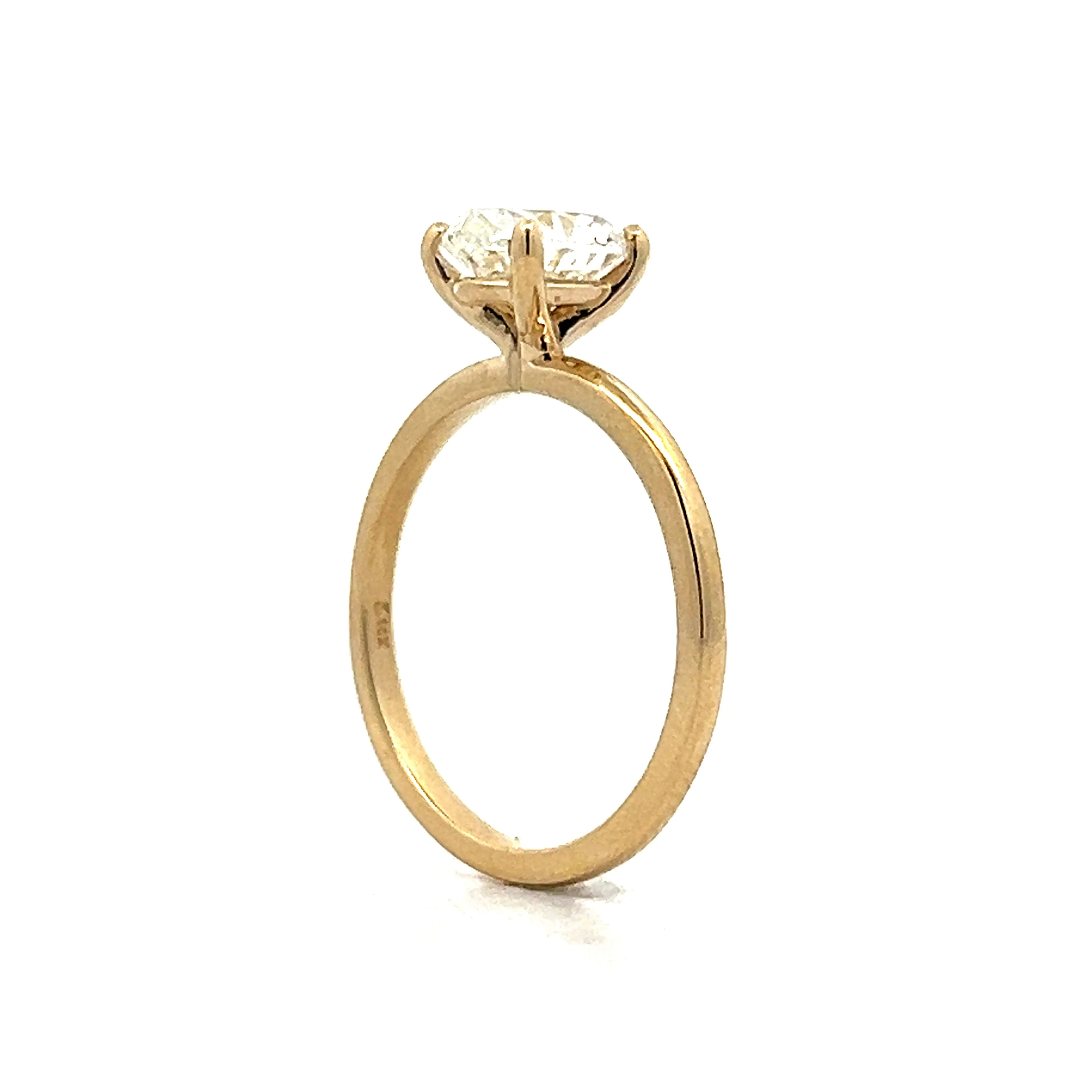 1.50 Oval Diamond Solitaire Engagement Ring in Yellow Gold - Image 5