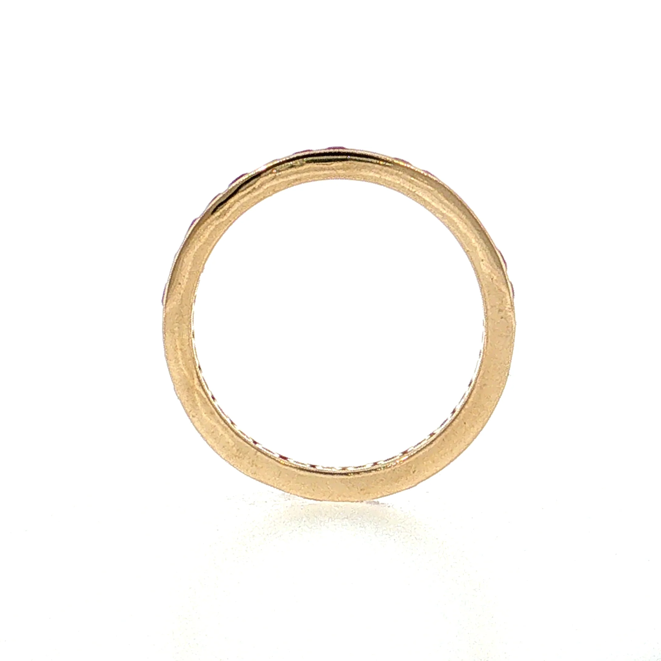 1.50 Ruby Eternity Wedding Band 14k Yellow Gold - Image 4