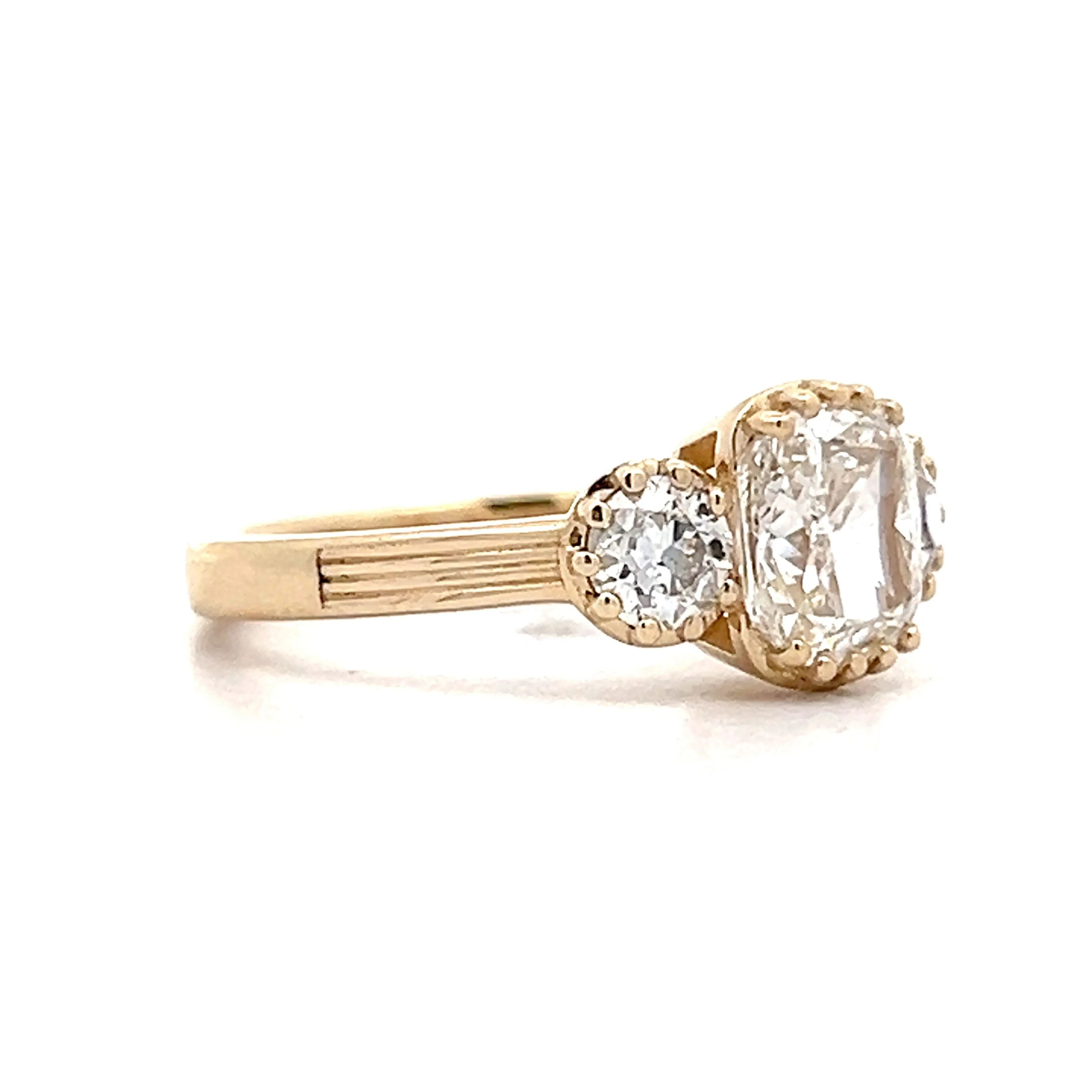 1.51 Cushion Cut Diamond Engagement Ring in 14k - Image 3