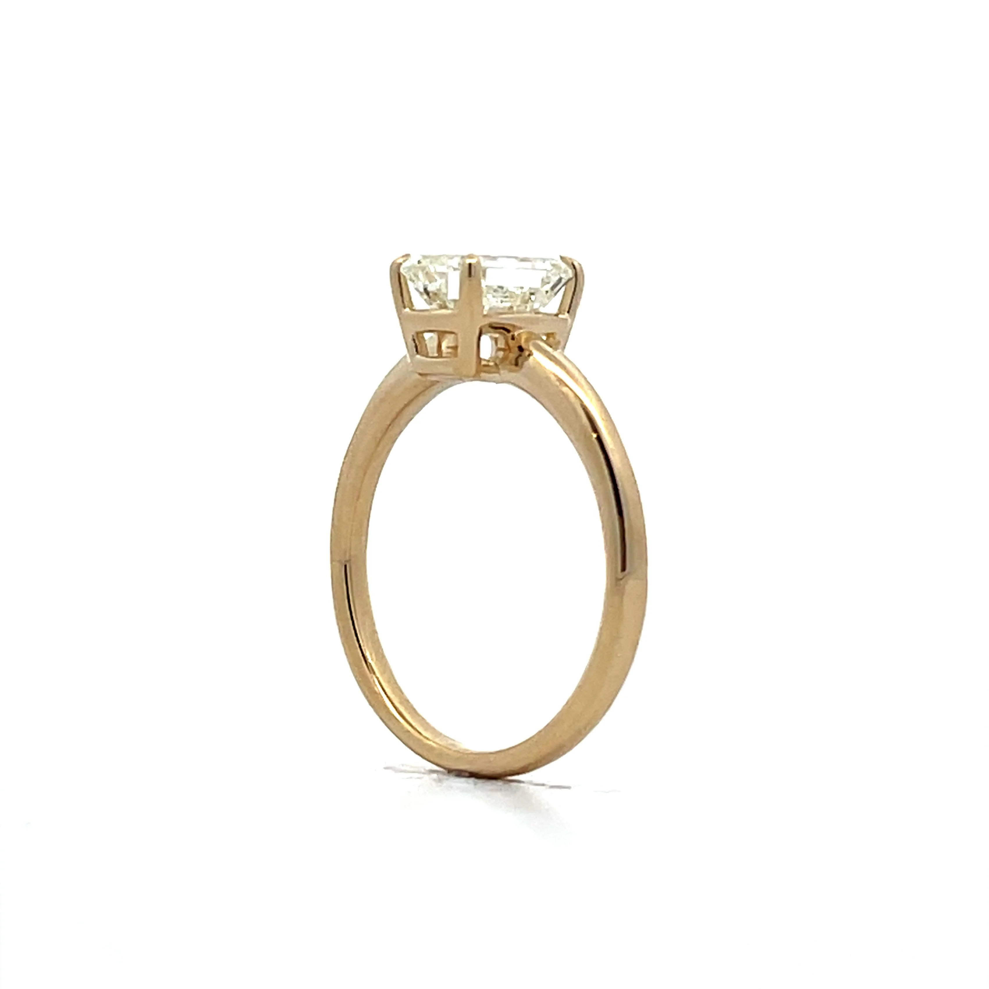 1.51 Emerald Cut Solitaire Engagement Ring in 14k - Image 5