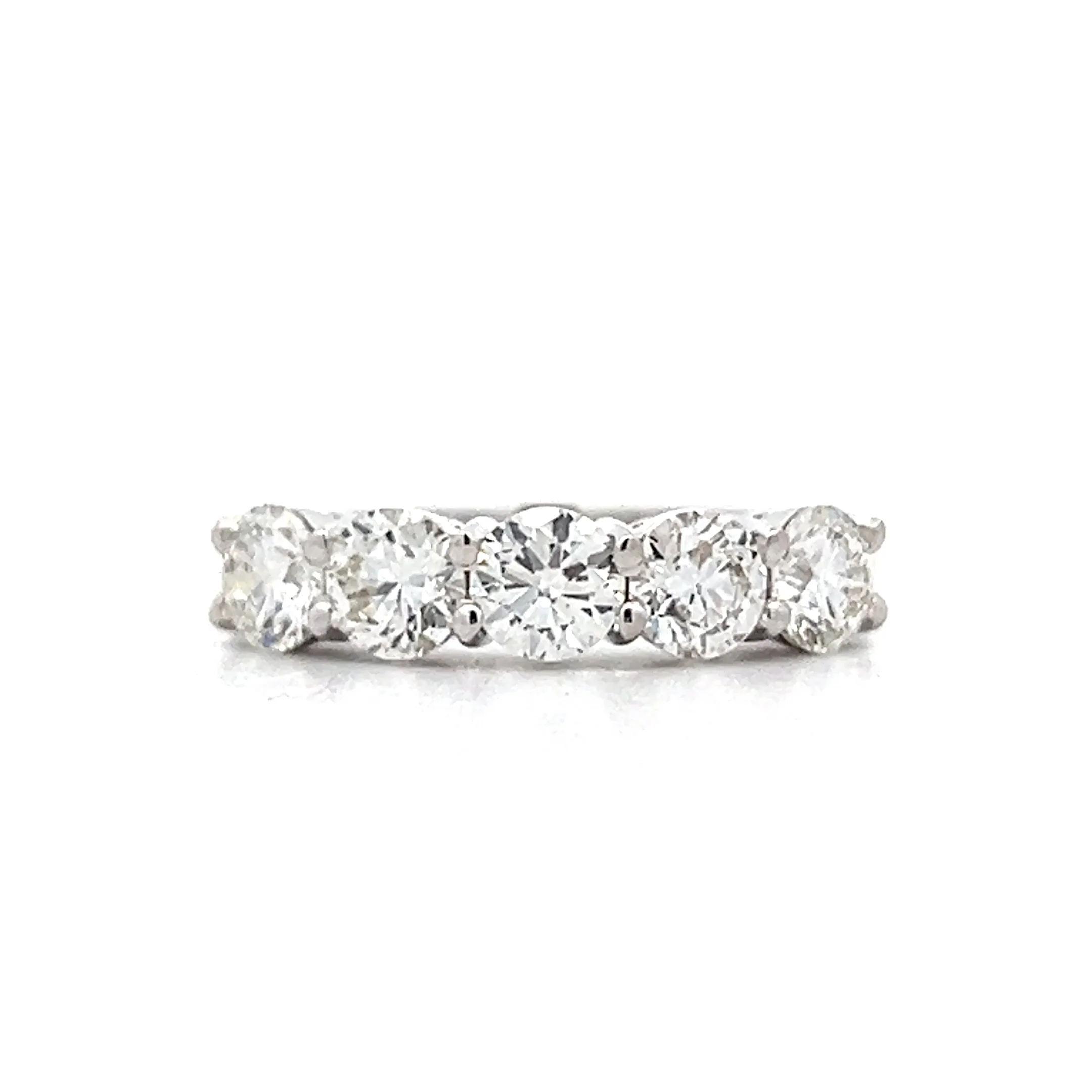 1.51 Five Stone Diamond Wedding Band in 18k