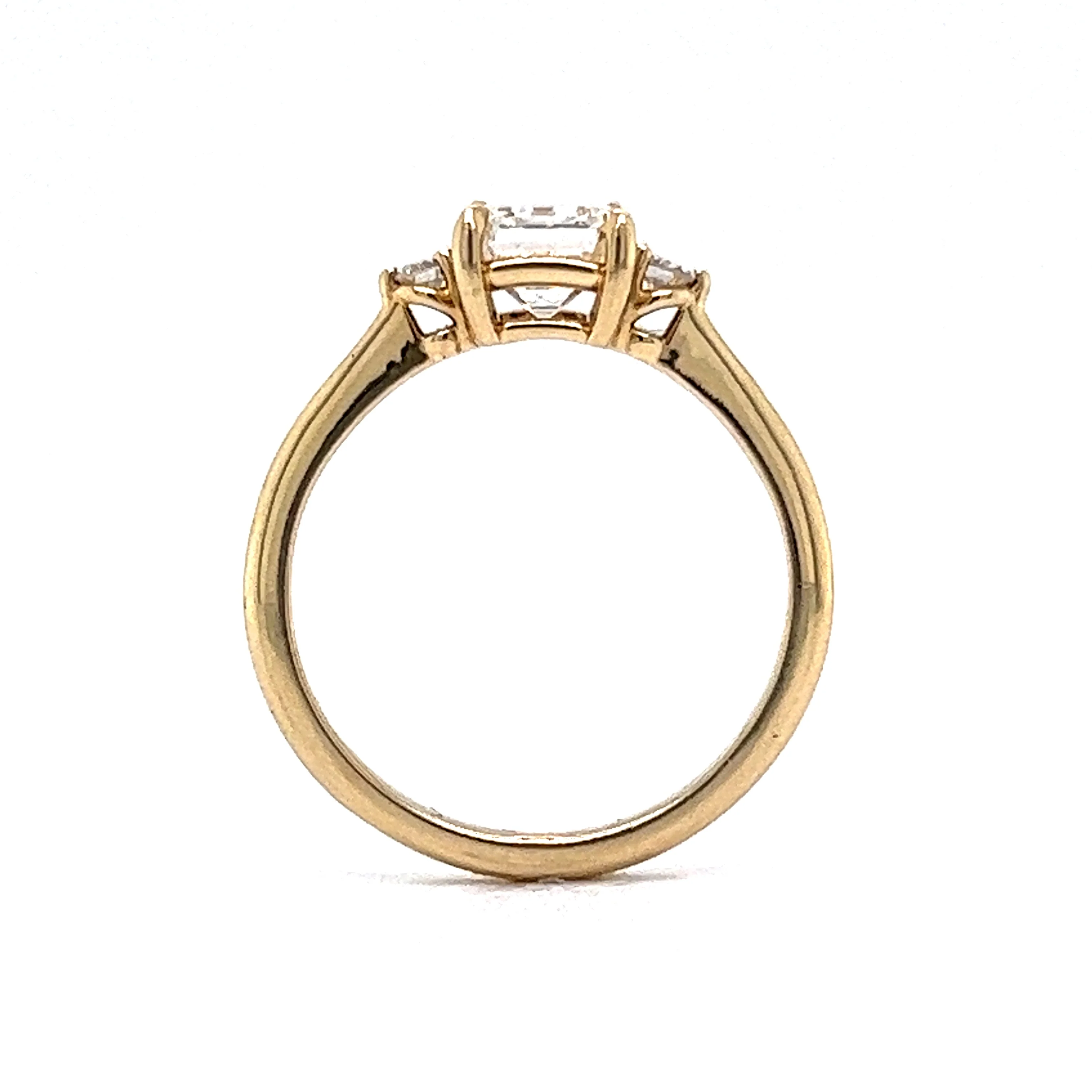 1.51 GIA Emerald Cut Diamond Engagement Ring in 14k Yellow Gold - Image 4