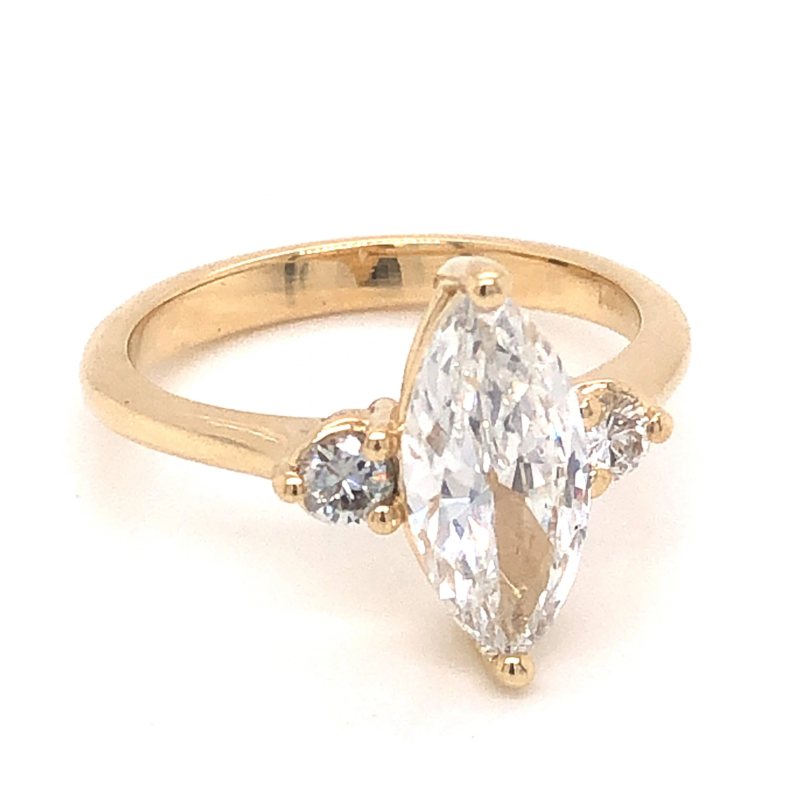 1.51 Marquise Cut GIA Diamond Engagement Ring in 14k - Image 3