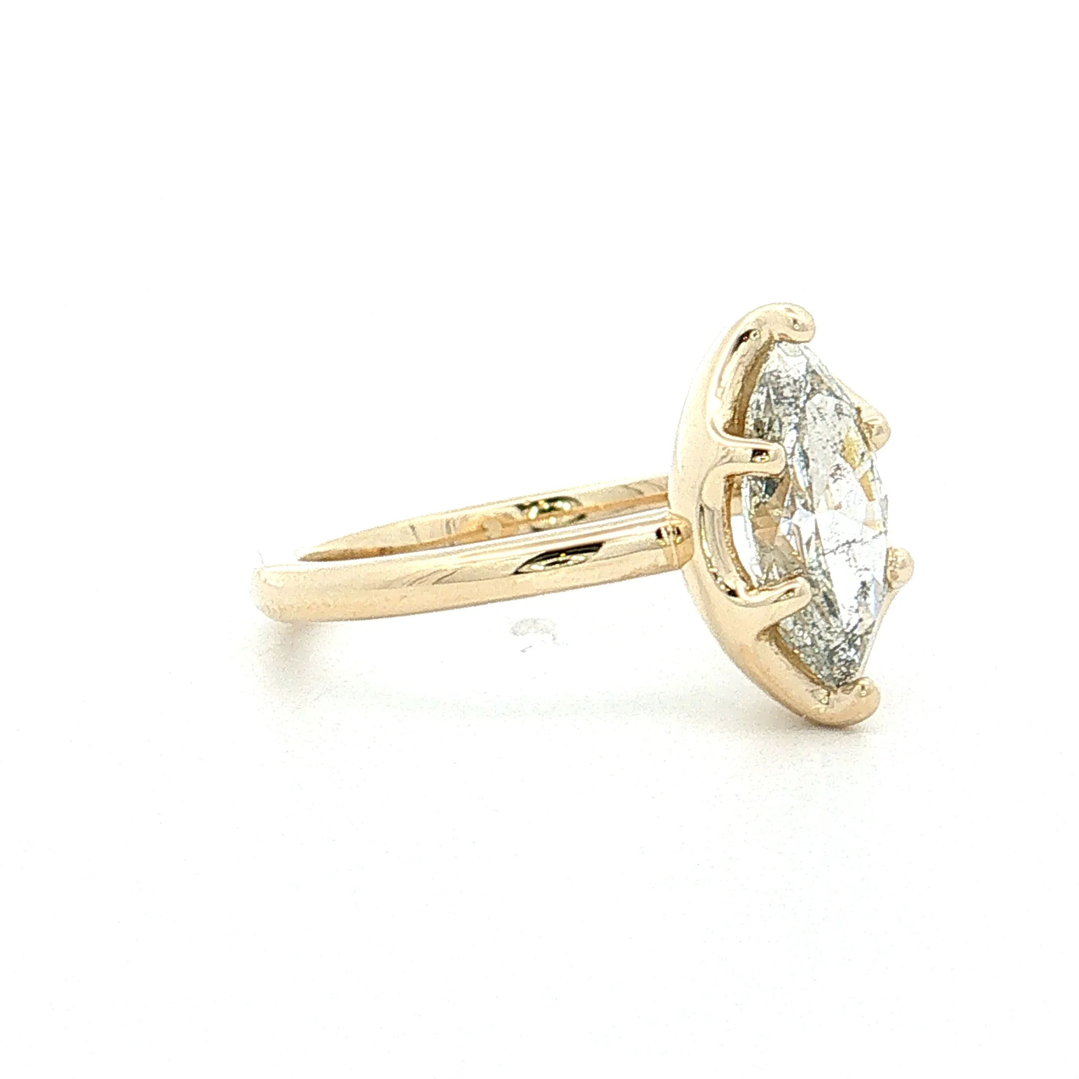 1.51 Marquise Diamond Engagement Ring 14k - Image 3