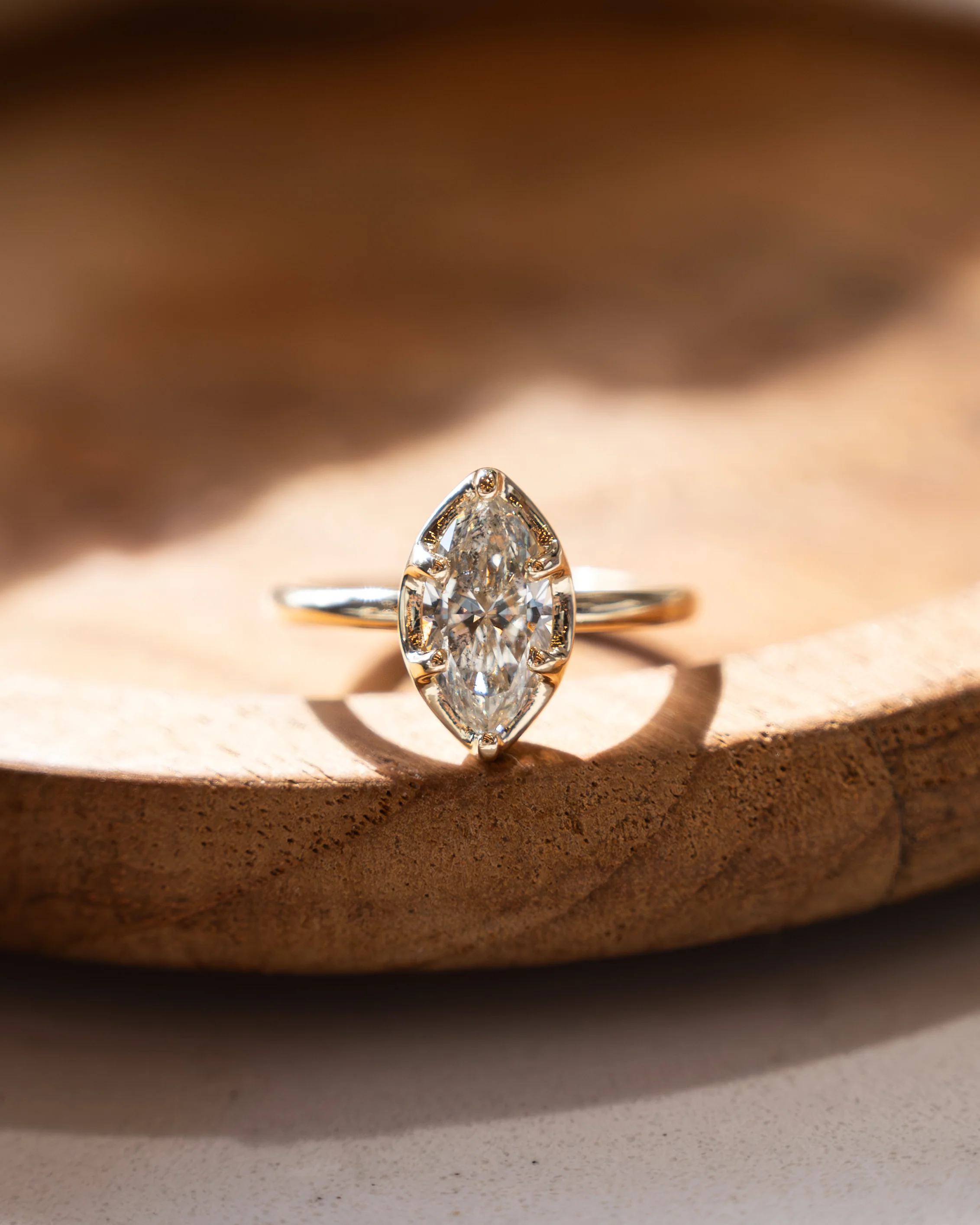 1.51 Marquise Diamond Engagement Ring 14k - Image 6