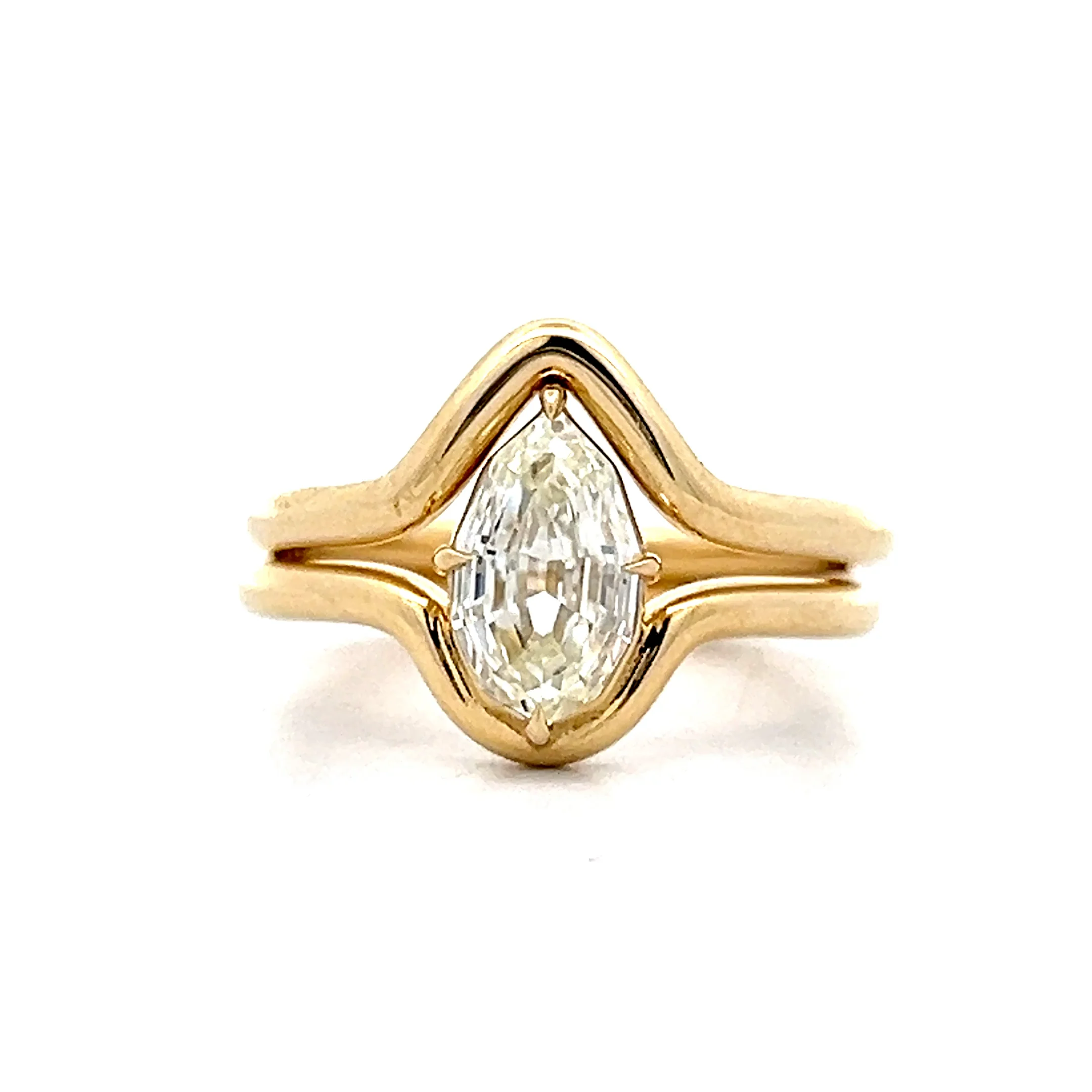 1.51 Pear Cut Diamond Engagement Ring in 14k
