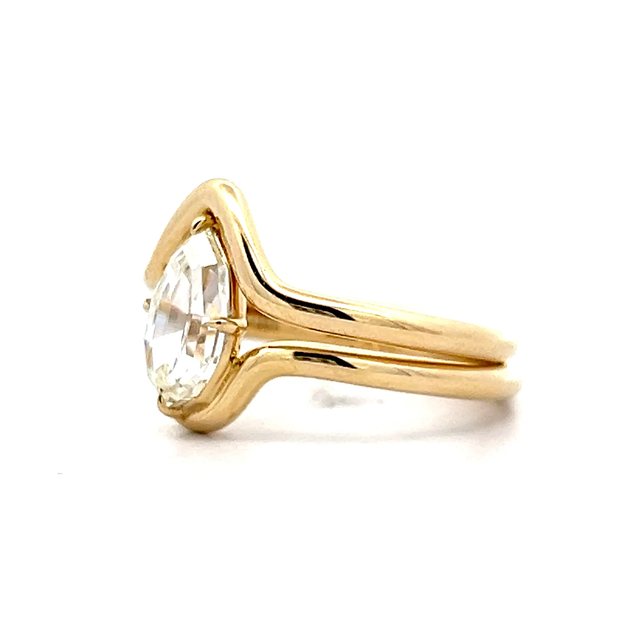 1.51 Pear Cut Diamond Engagement Ring in 14k - Image 2
