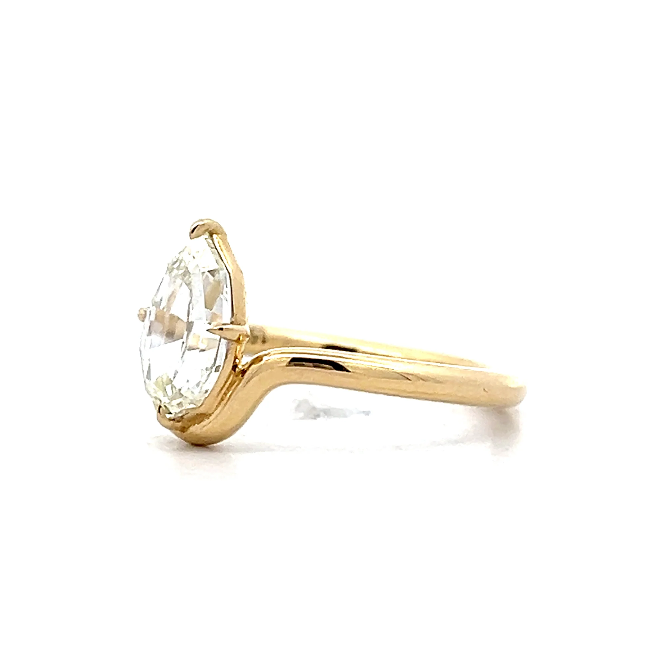 1.51 Pear Cut Diamond Engagement Ring in 14k - Image 6