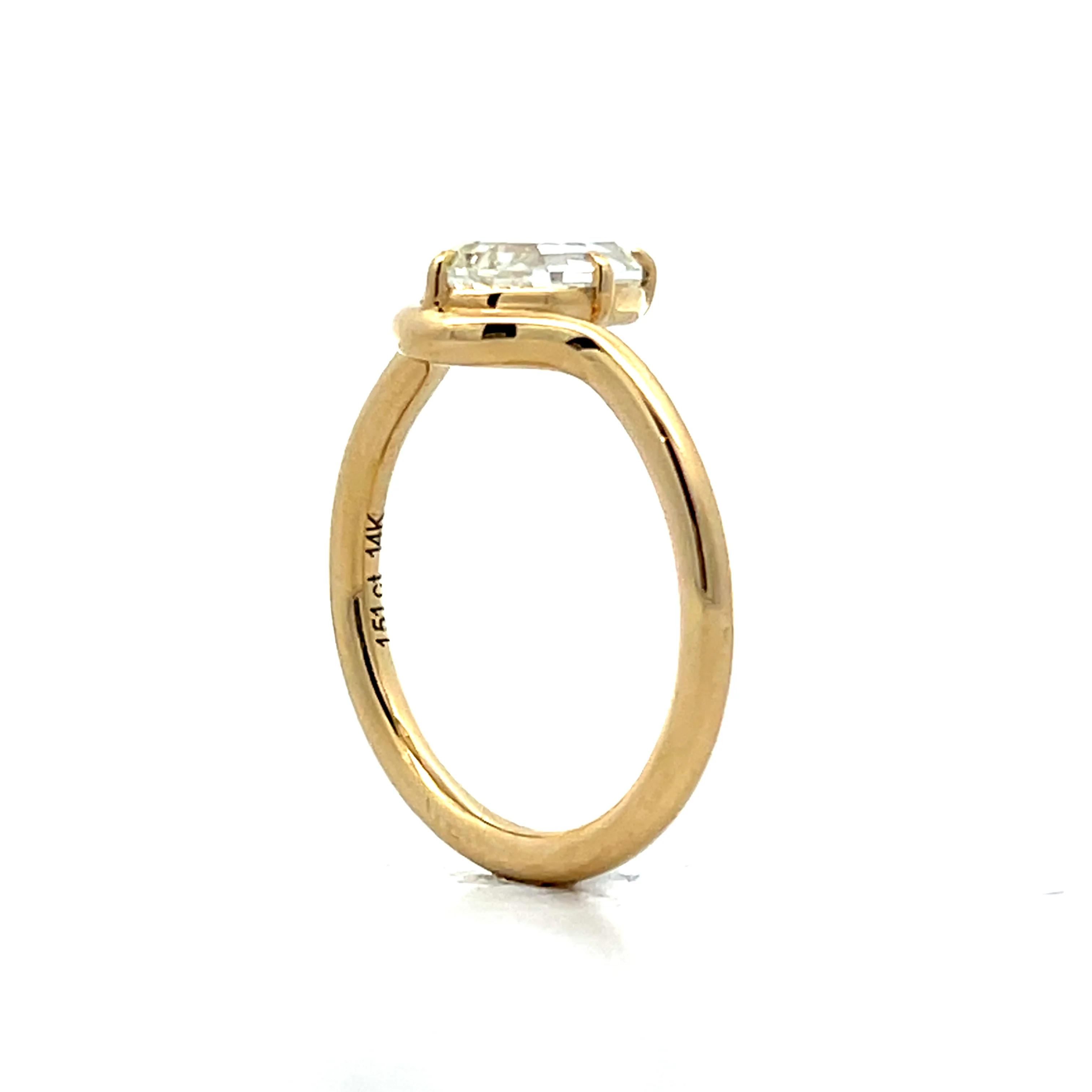 1.51 Pear Cut Diamond Engagement Ring in 14k - Image 8