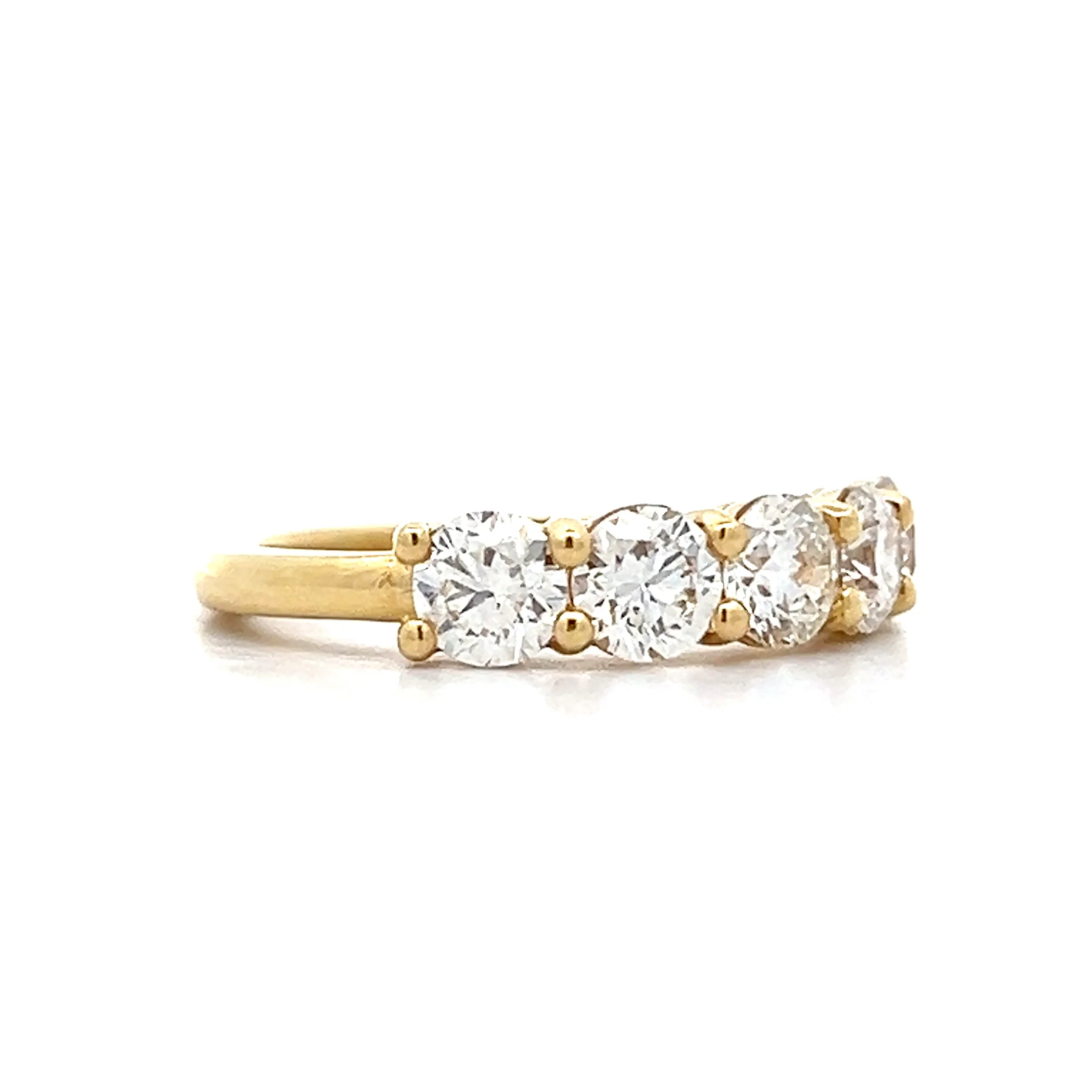 1.52 Five Stone Diamond Band in 18k Yellow Gold - Image 3