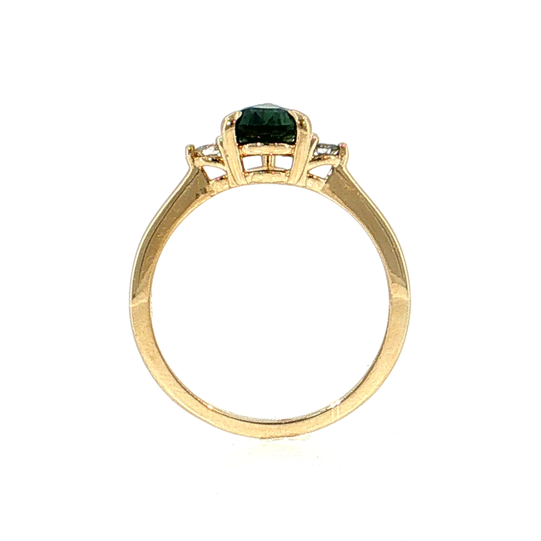 1.52 Pear Sapphire Three Stone Engagement Ring 14k - Image 4