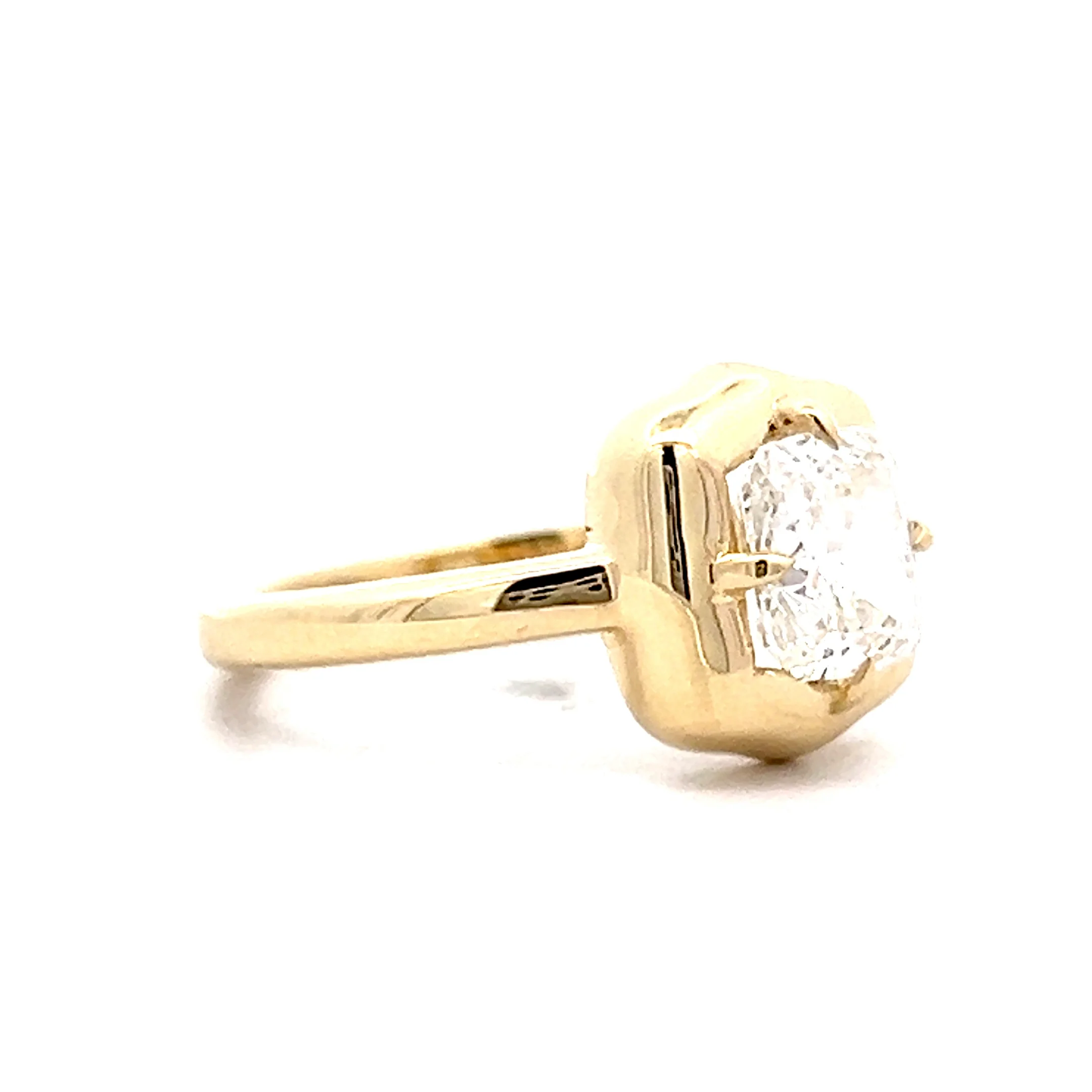 1.53 Cushion Diamond Engagement Ring in 14k Yellow Gold - Image 3
