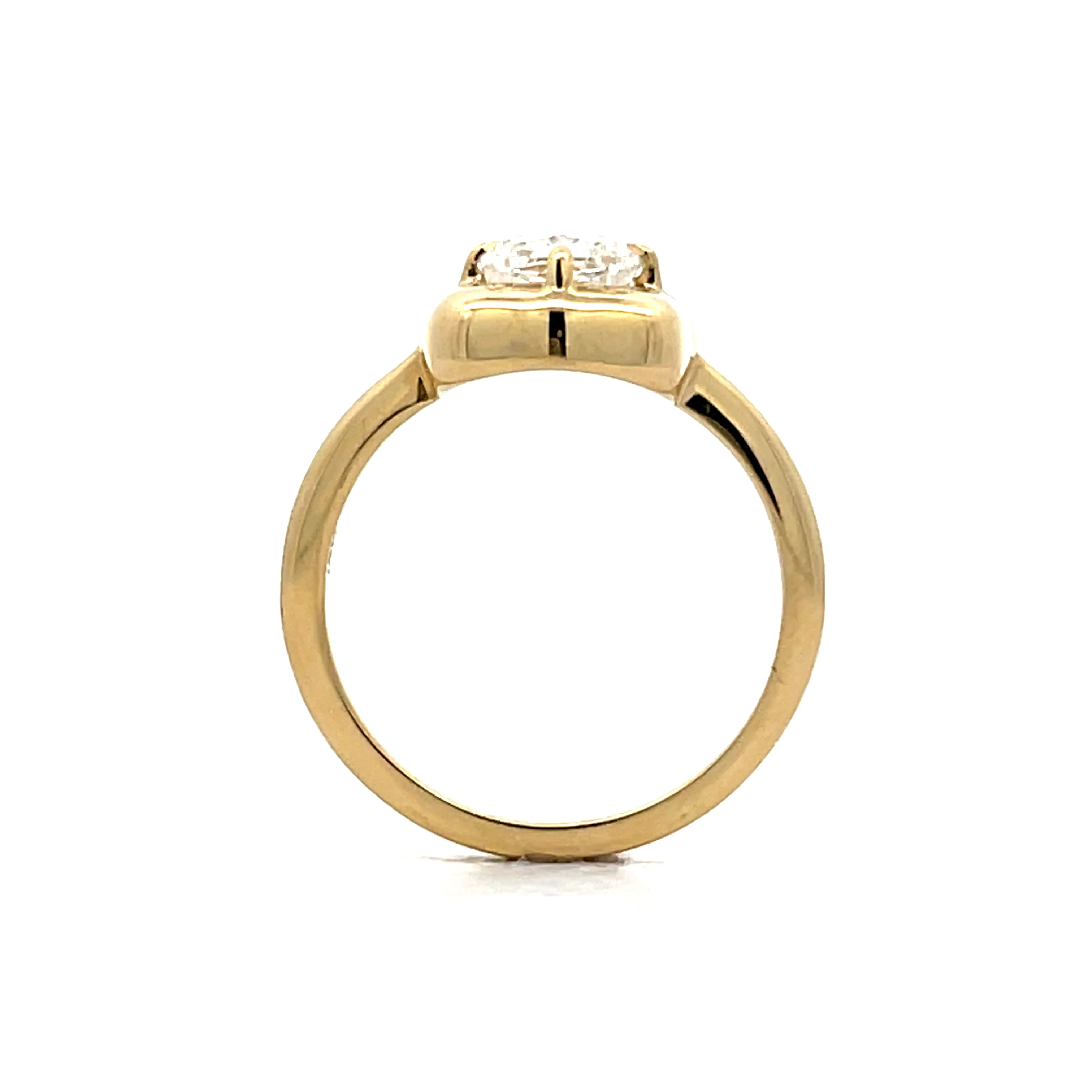 1.53 Cushion Diamond Engagement Ring in 14k Yellow Gold - Image 4