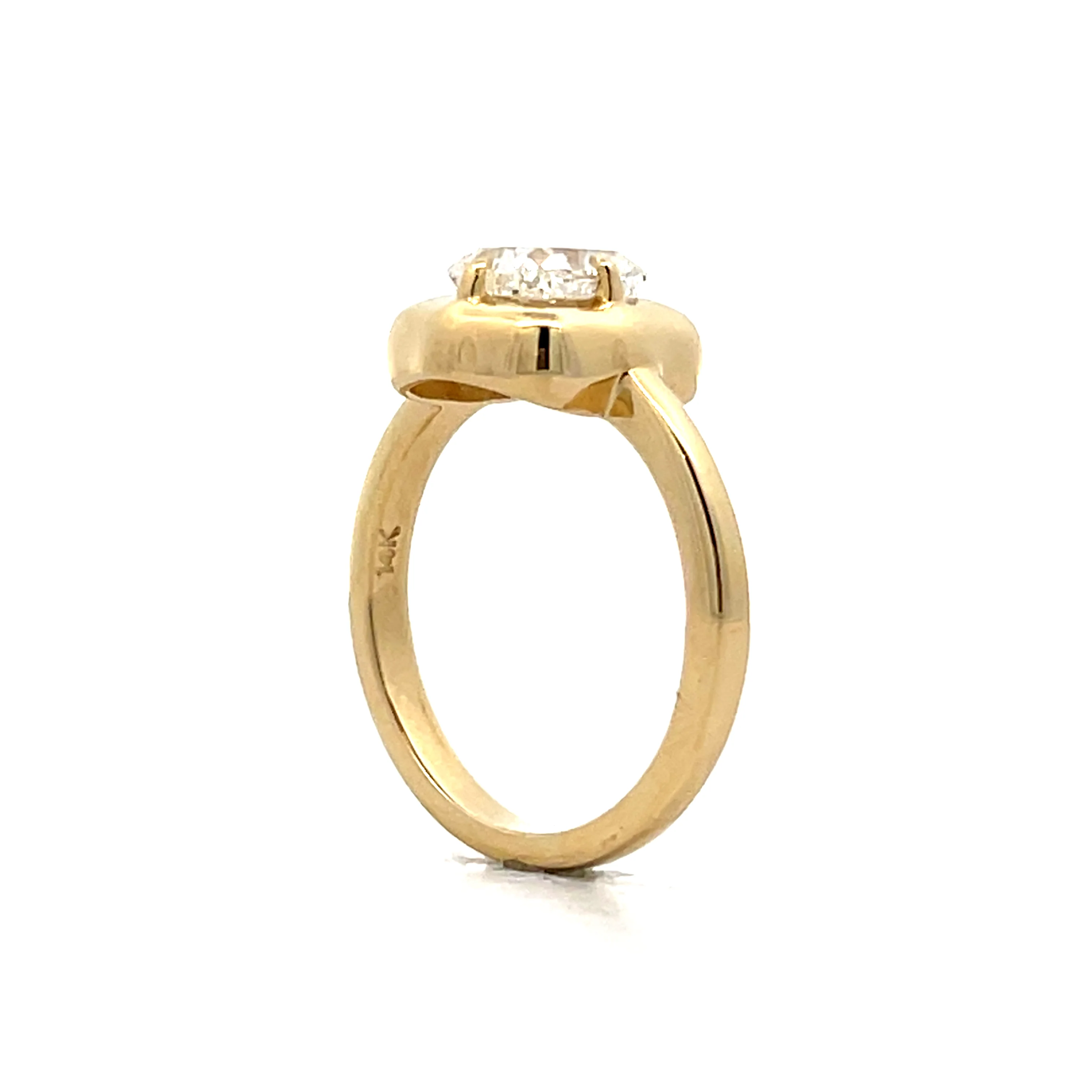1.53 Cushion Diamond Engagement Ring in 14k Yellow Gold - Image 5