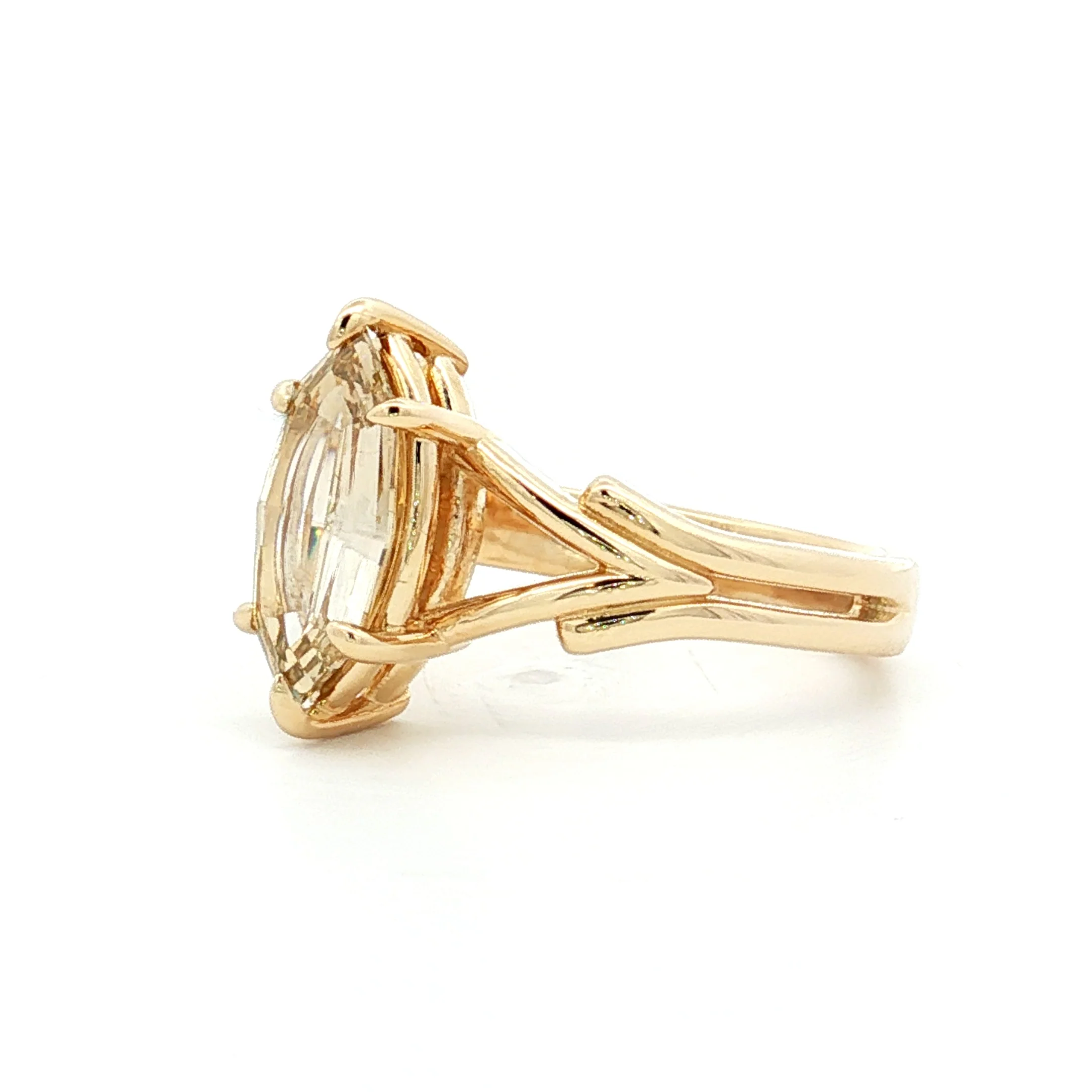 1.53 Marquise Step Cut Diamond Engagement Ring 14 - Image 2