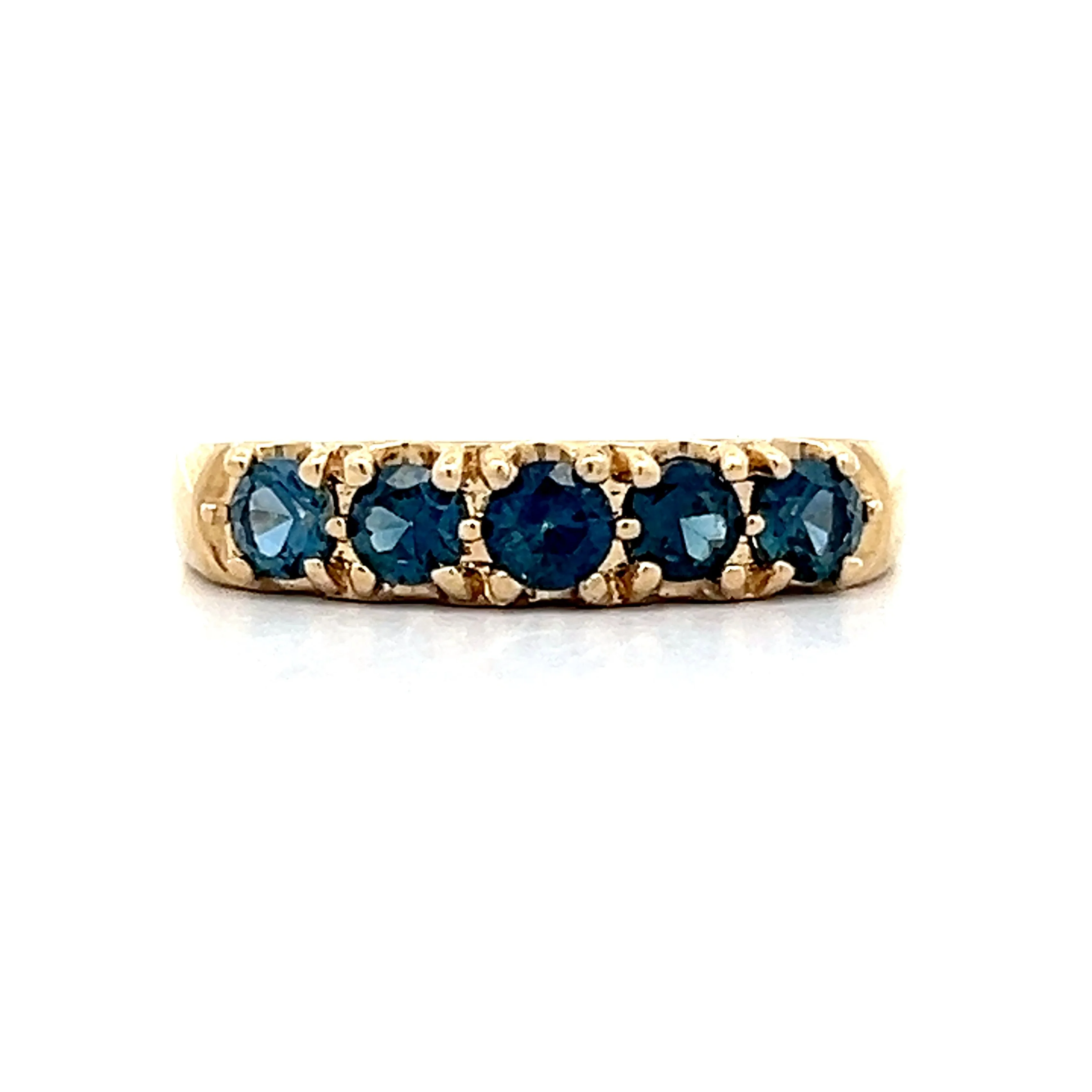1.55 Five Stone Sapphire Stacking Band in 14k