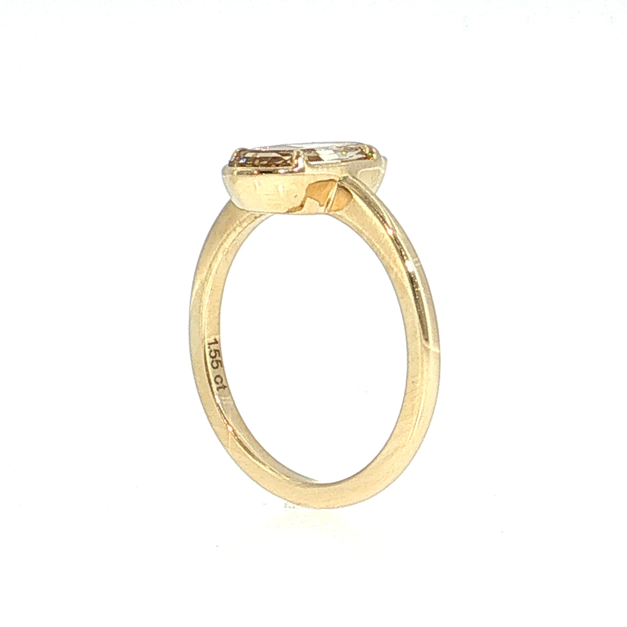1.55 Oval Step Cut Diamond Engagement Ring 14k - Image 5