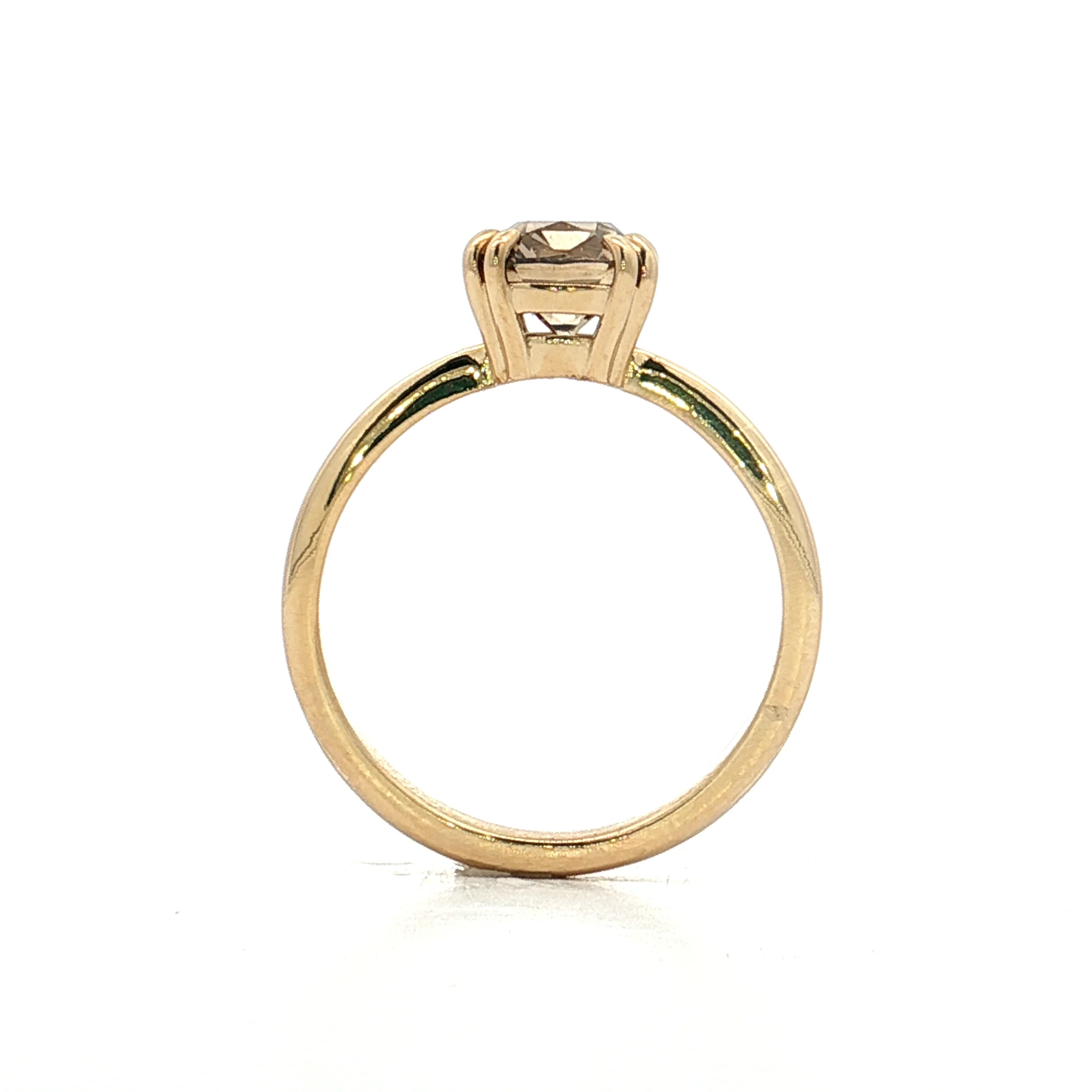 1.59 Old Mine Cushion Diamond Engagement Ring 14k - Image 4