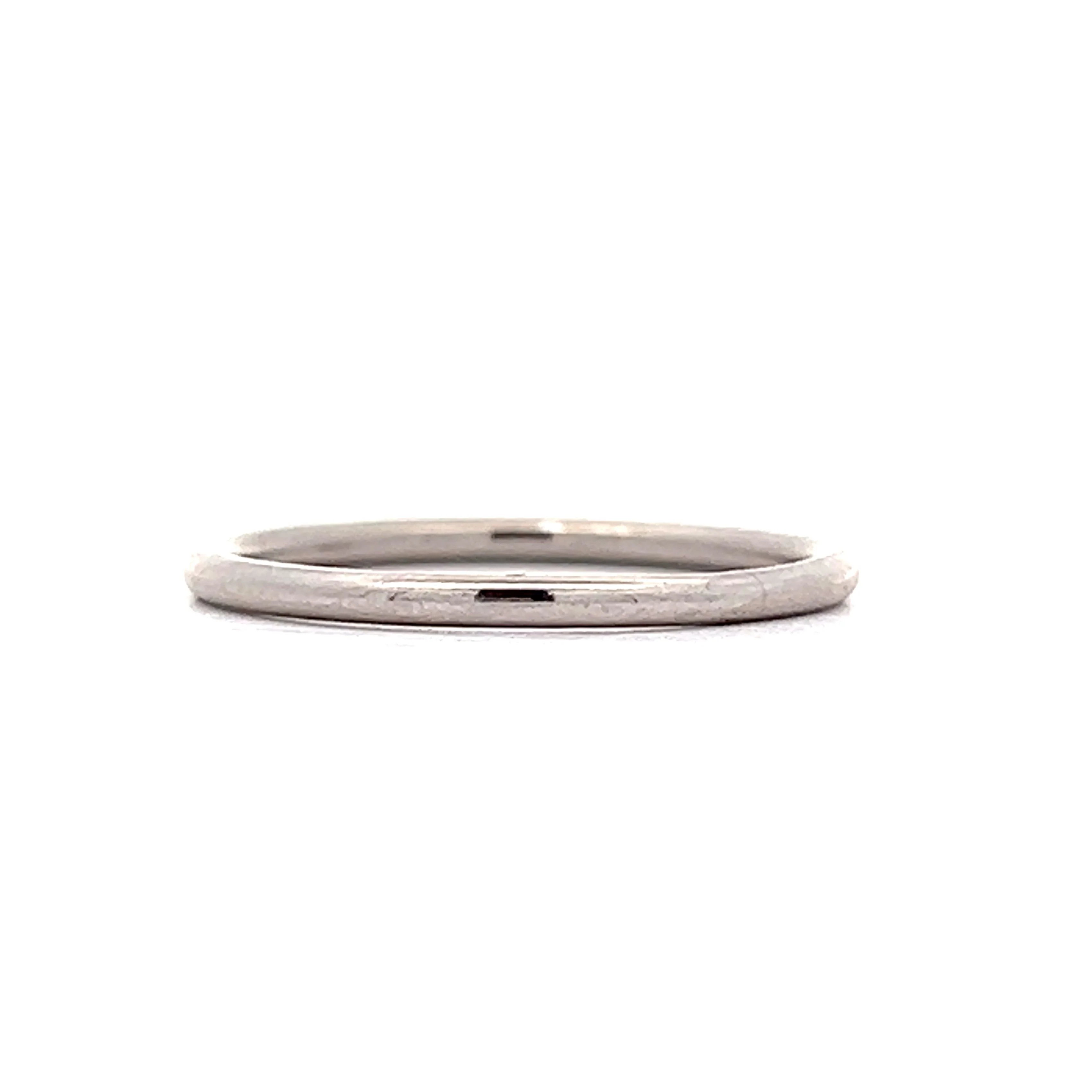 1.5mm Classic Half Round Wedding Band in Platinum - Image 3