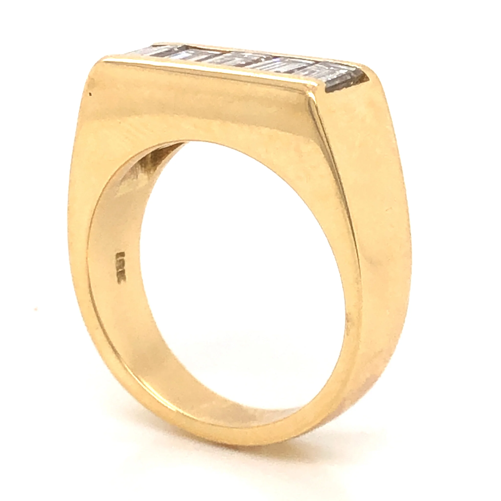 1.60 Baguette Cut Diamond Cocktail Ring in 18k Yellow Gold - Image 4